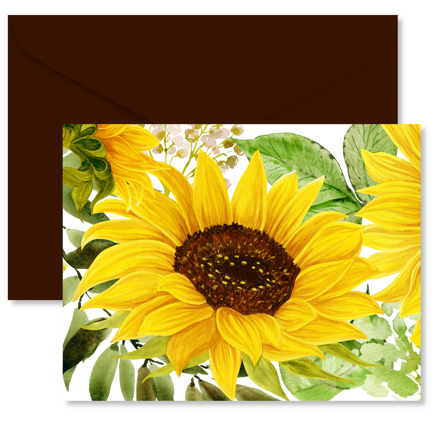 Bold Sunflower Watercolor Note Cards