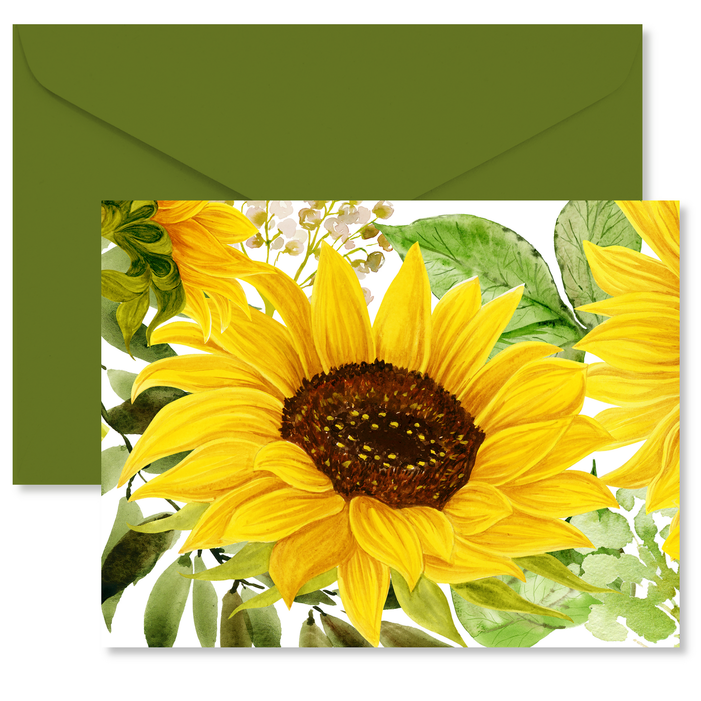 Bold Sunflower Watercolor Note Cards