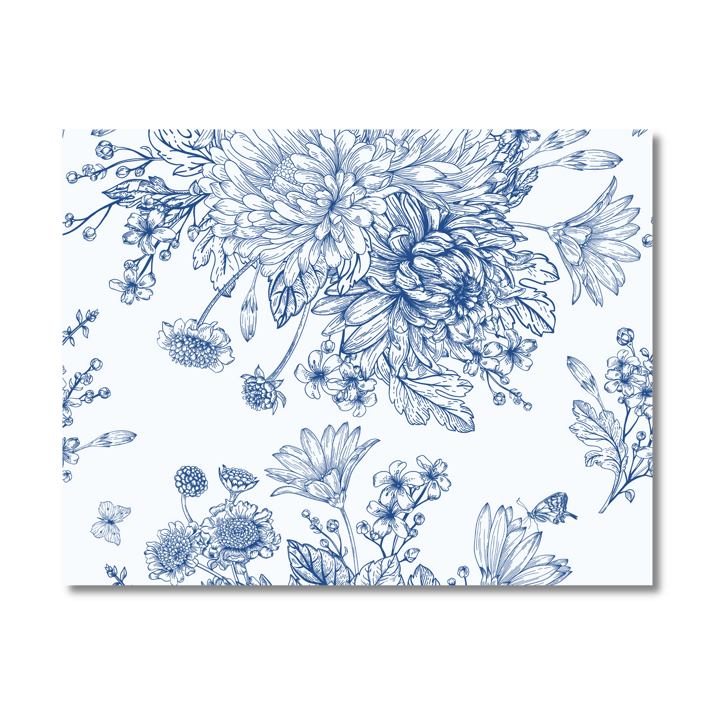 Blue Floral Line Art Note Cards (Copy)