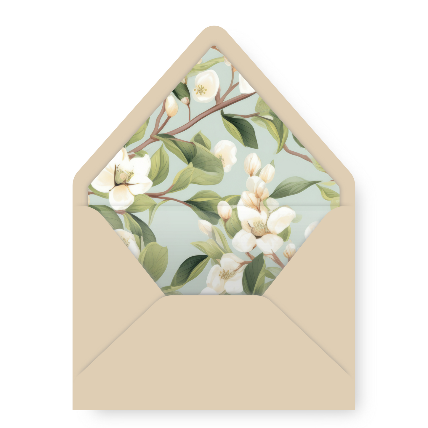 Magnolia Pattern Digital Envelope Liners