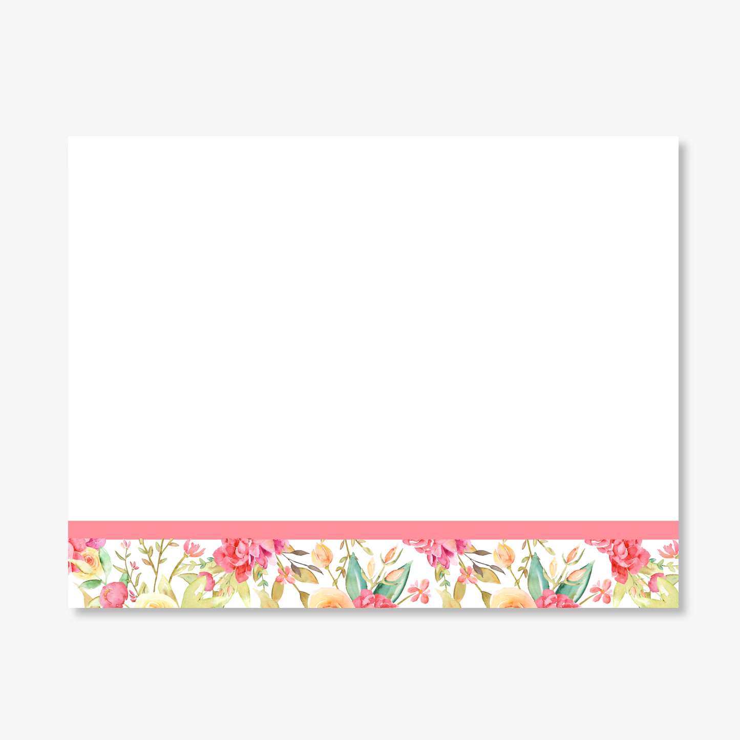 English Floral Garden Pattern Flat Notes