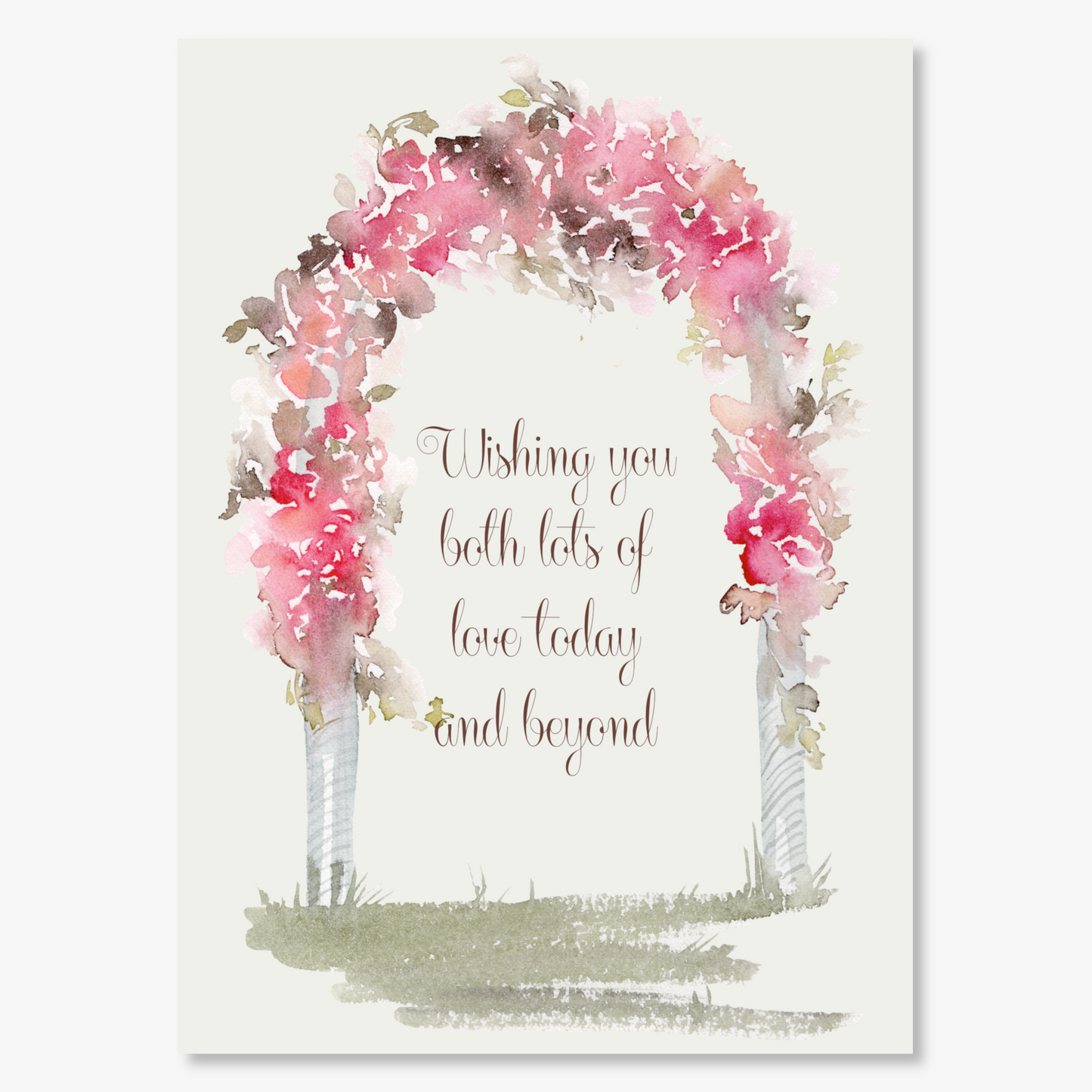 Floral Arch Wedding Congratulations Greeting Card