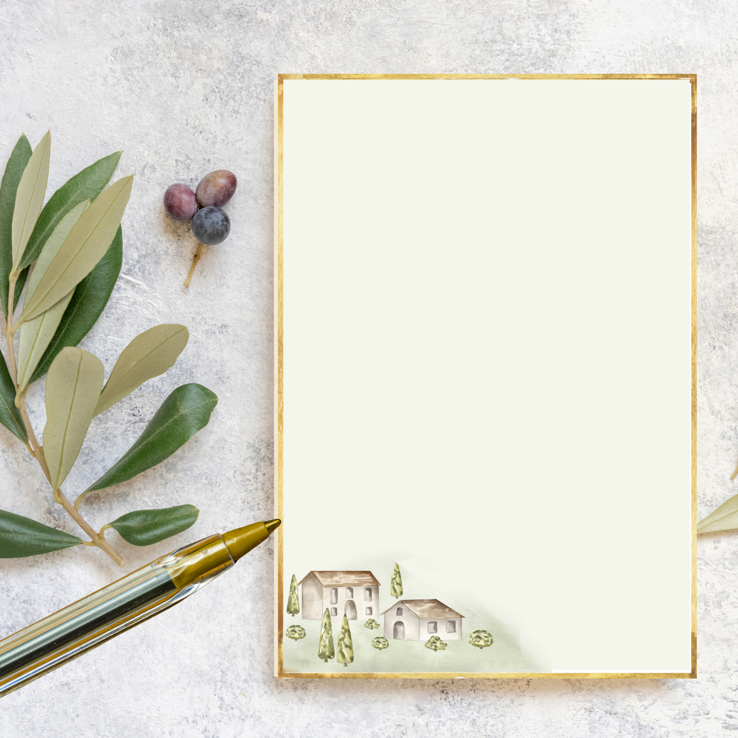 Tuscan Scene Watercolor Note Pad