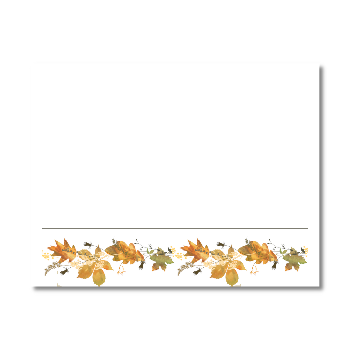 Autumn Leaves Border Flat Notes