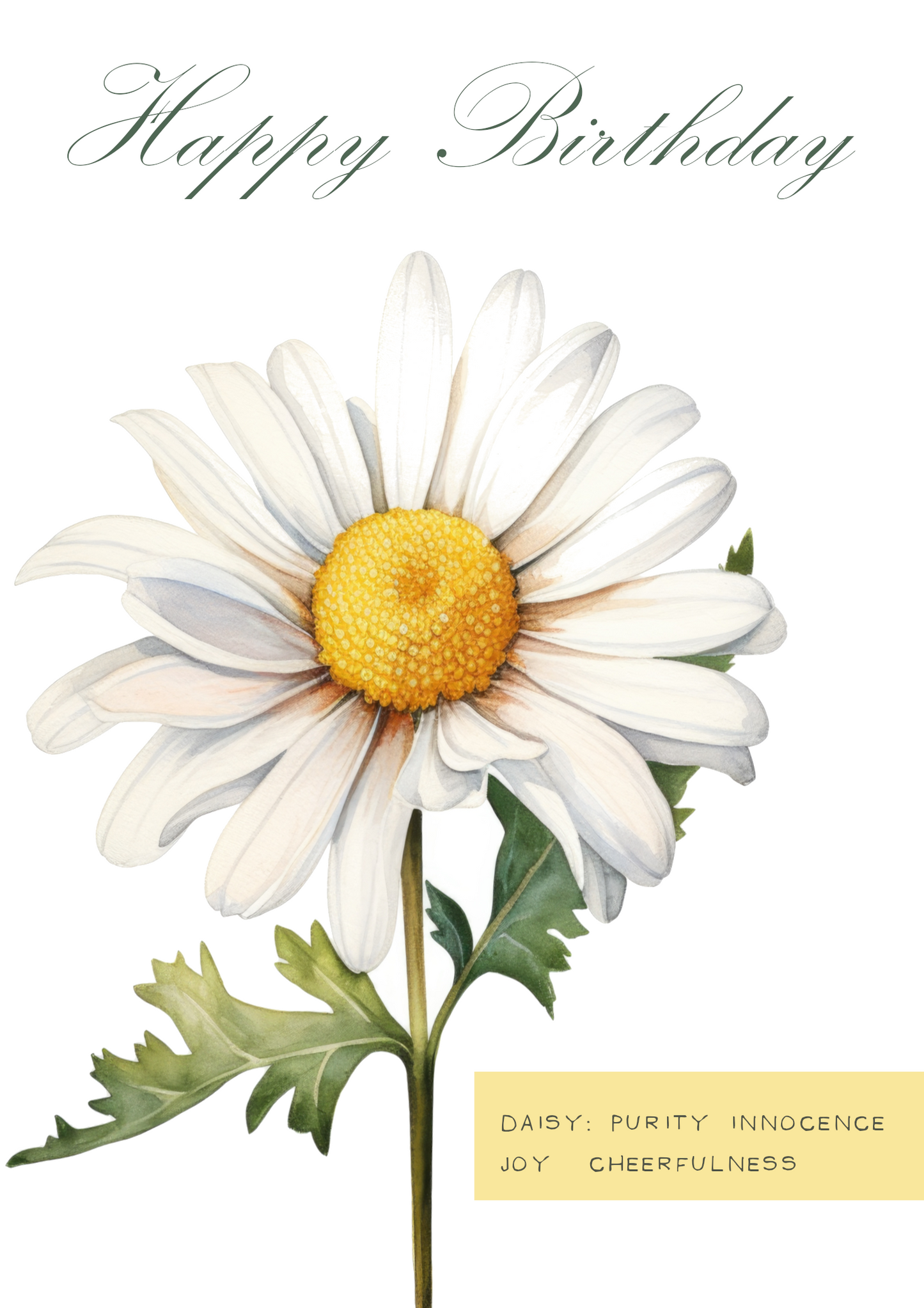 April Birth Flower Birthday Card