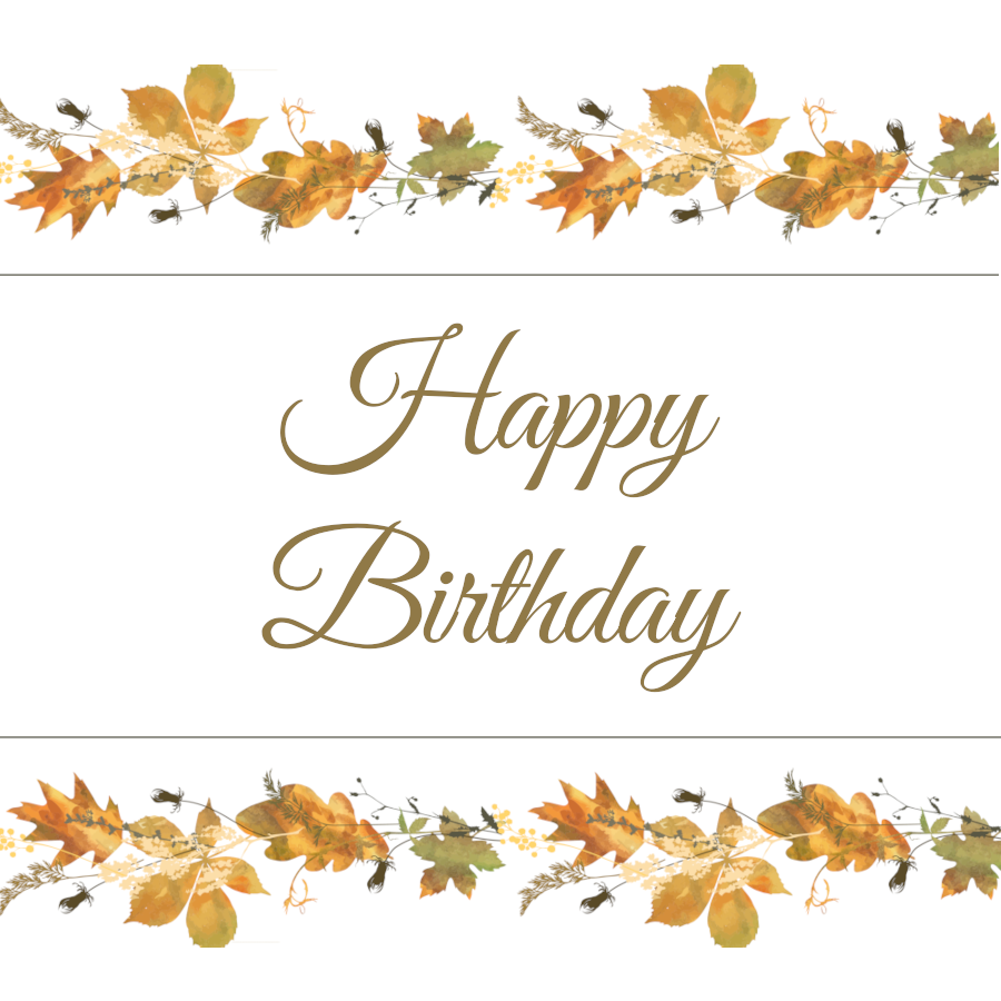 Fall Leaves Border Gift Enclosure Card