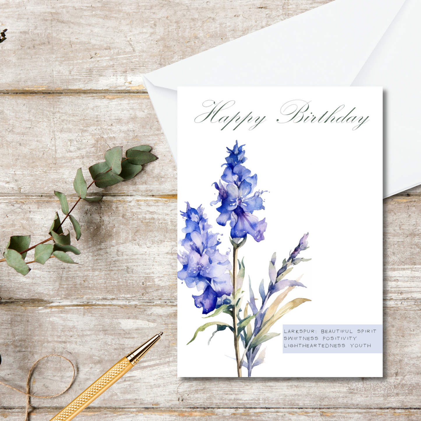July Birth Flower Birthday Card
