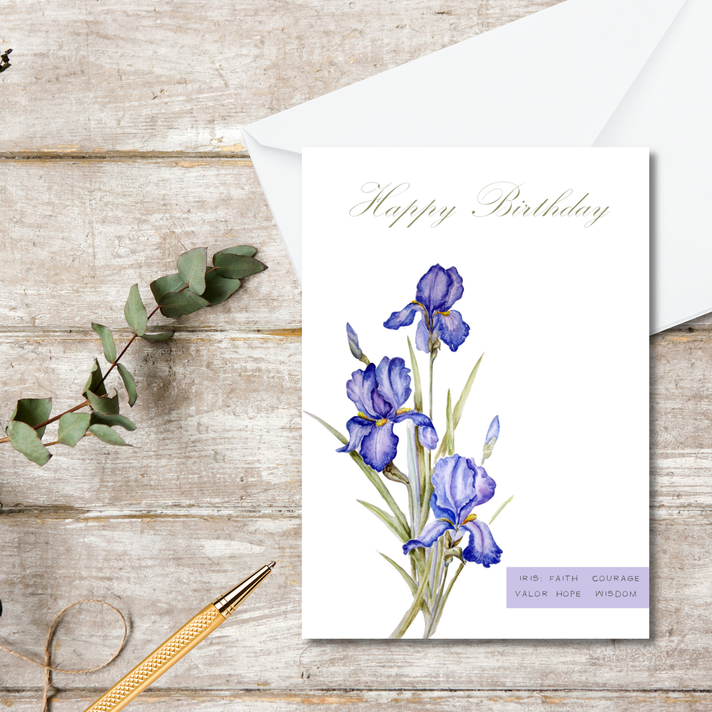 February Birth Flower Birthday Card