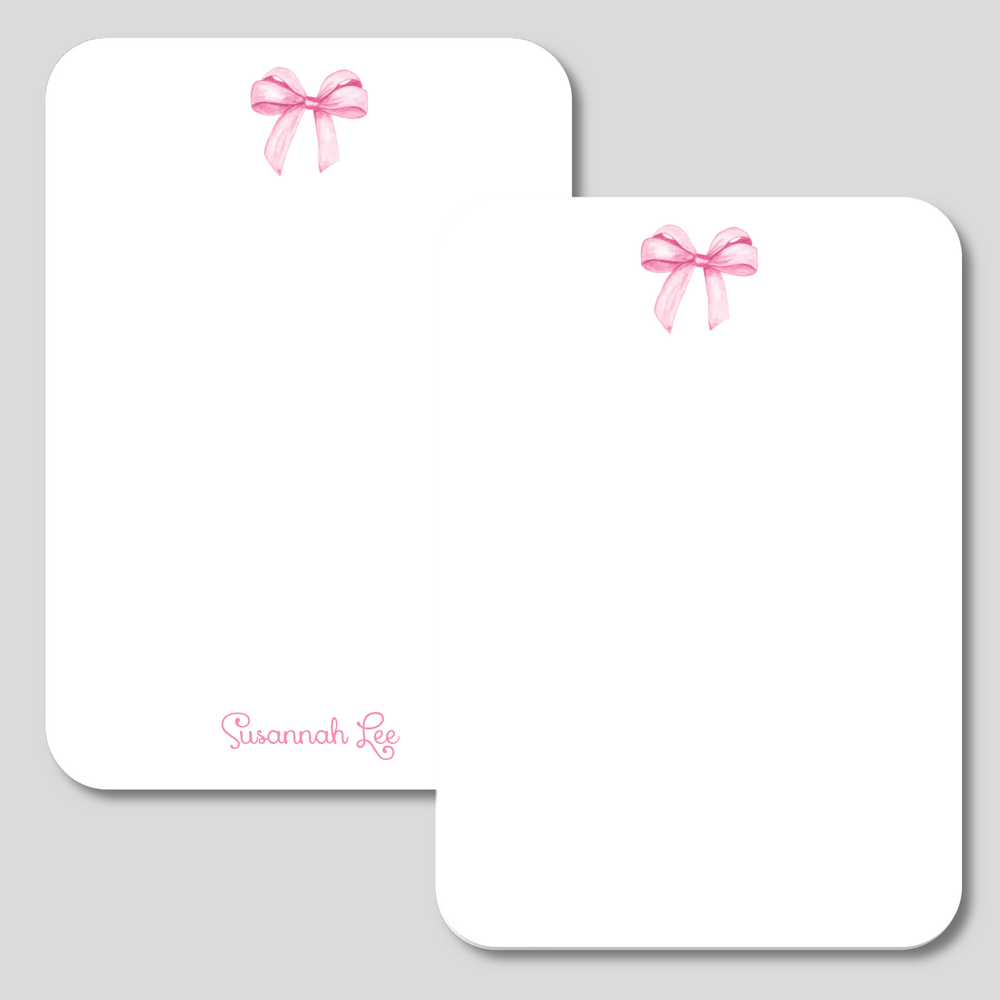 Pink Bow Mini Note Cards