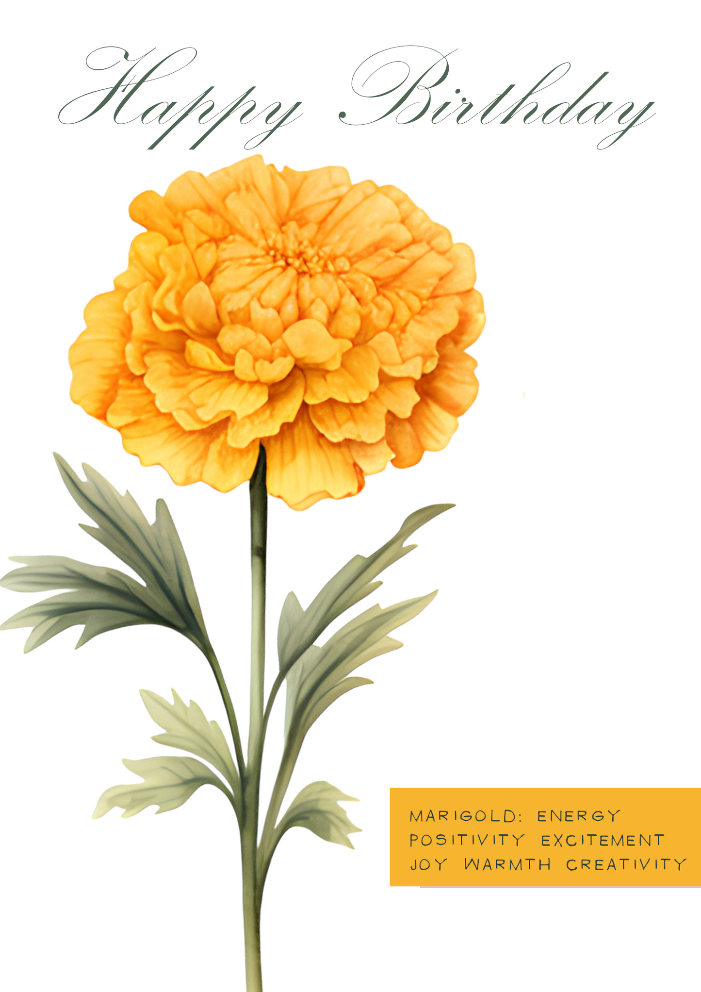 October Birth Flower Birthday Card