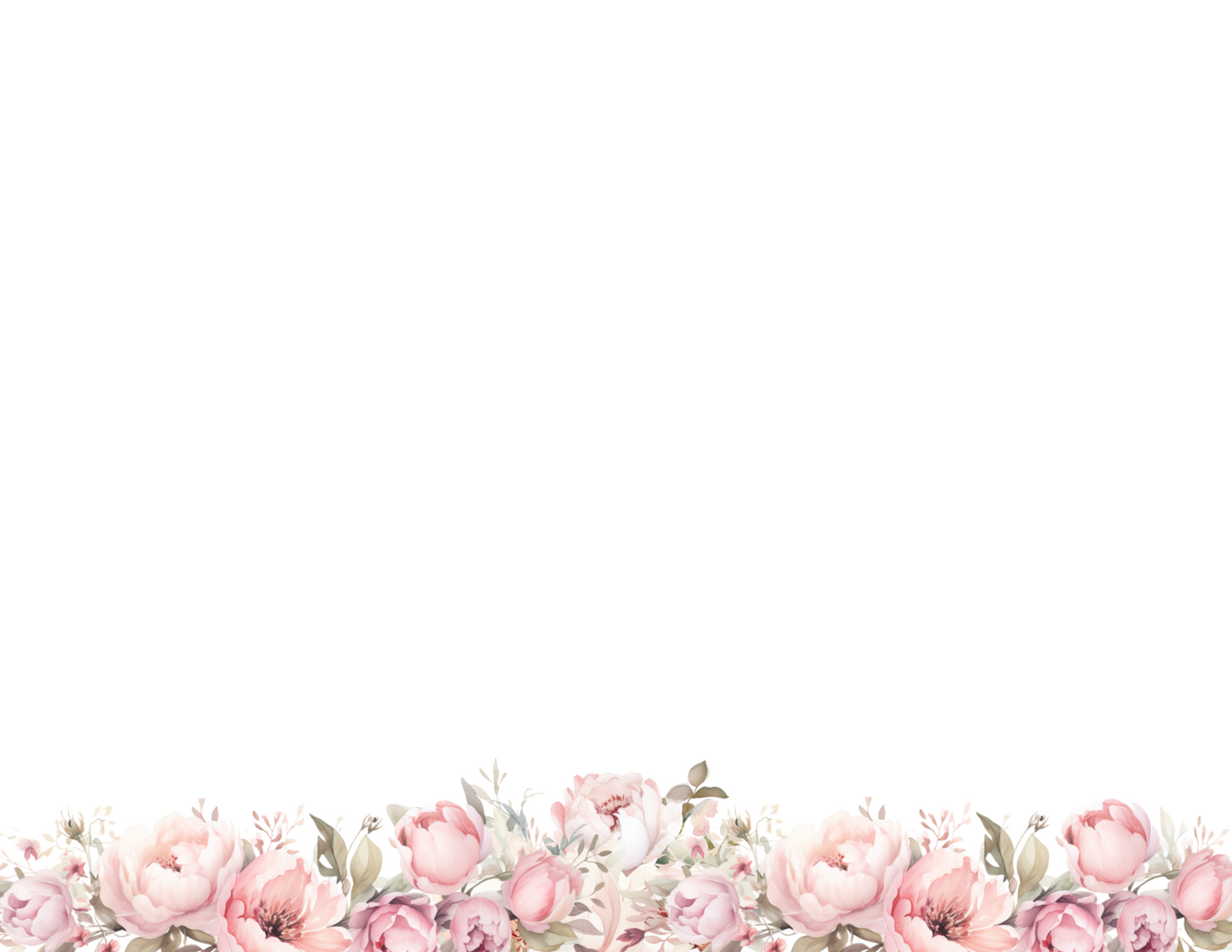 Pink Peony Border Flat Notes