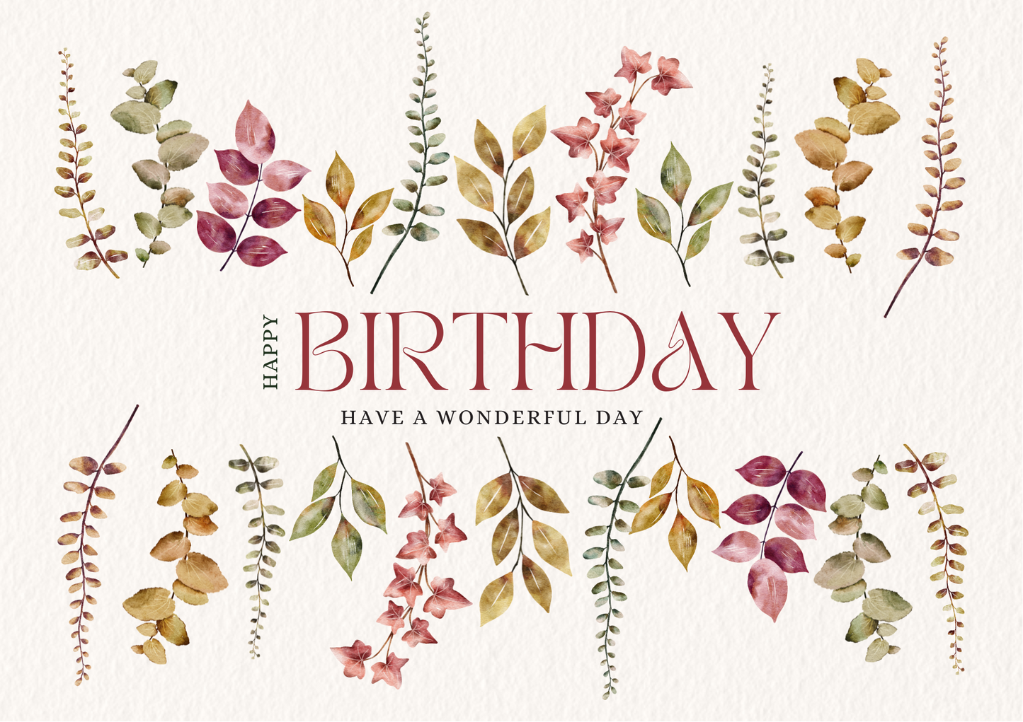 Wildflower Frame Birthday Card