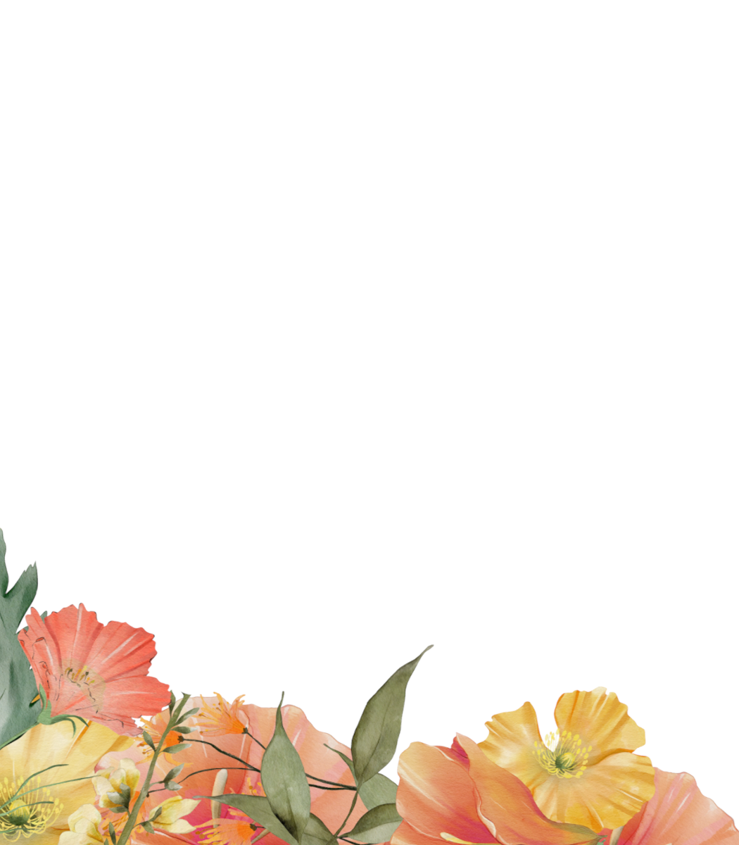 Autumn Poppies Printed Place Cards