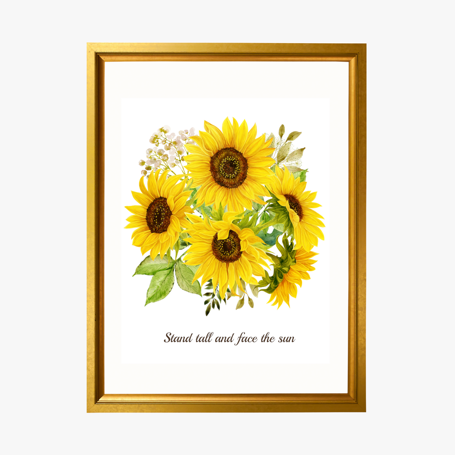Bold Watercolor Sunflower Digital Print