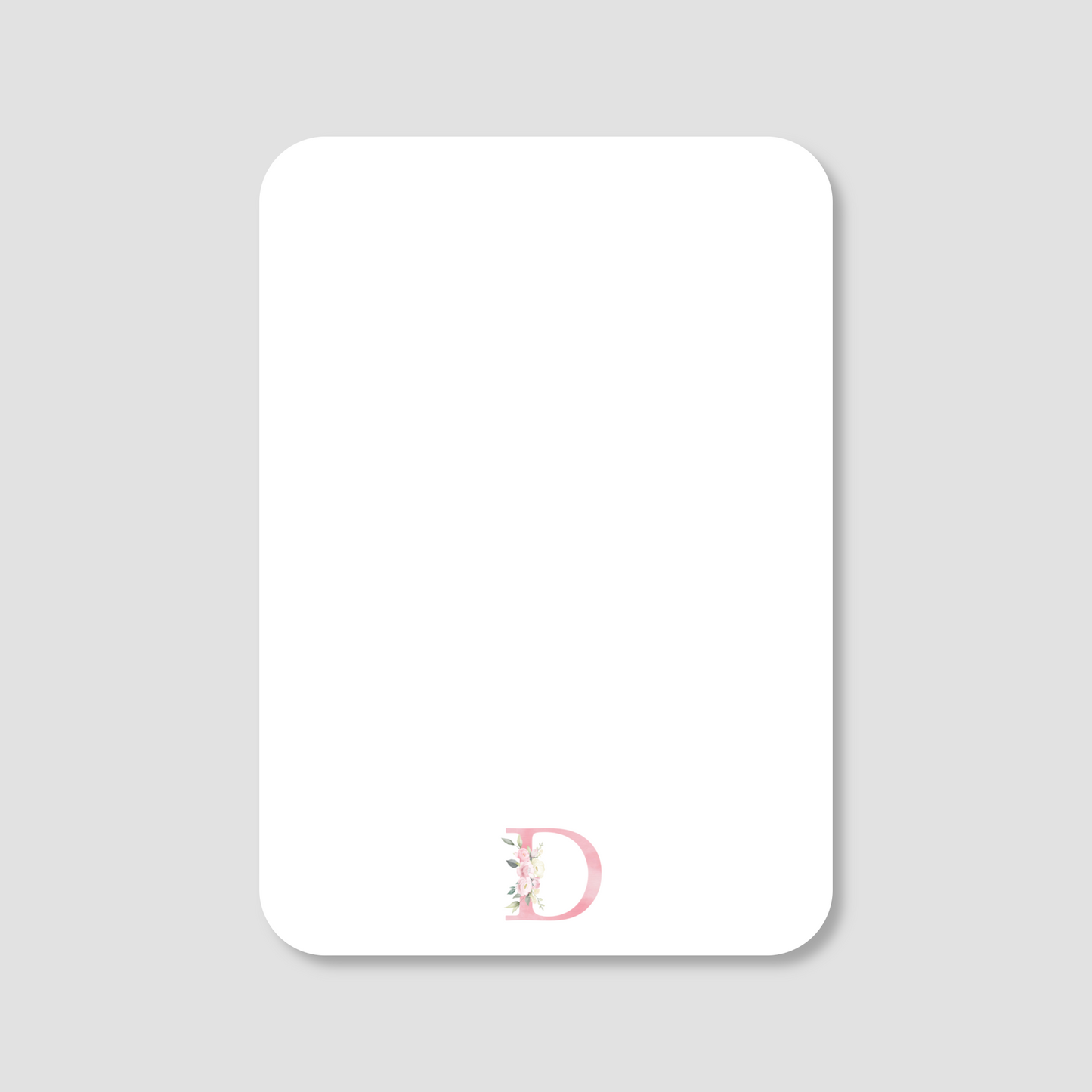 Floral Accent Monogrammed Mini Note