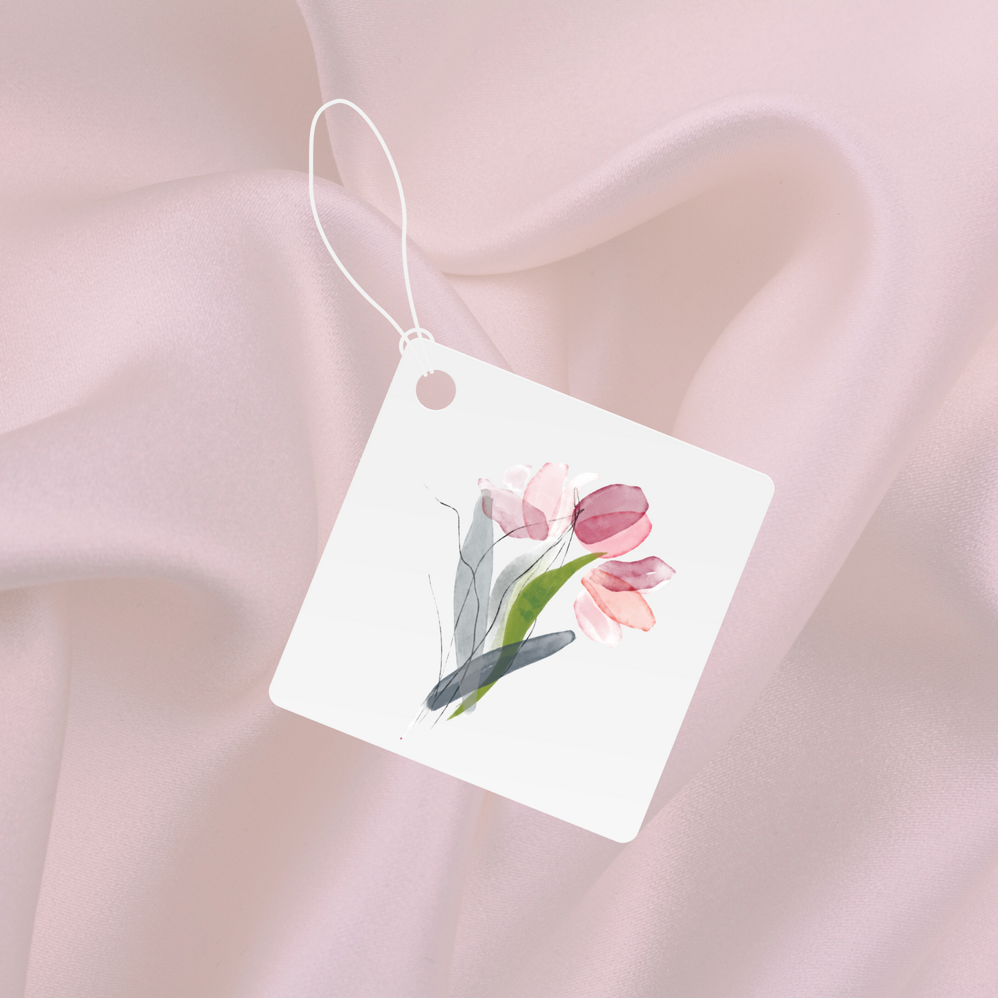 Line Art Tulip Gift Enclosure Card