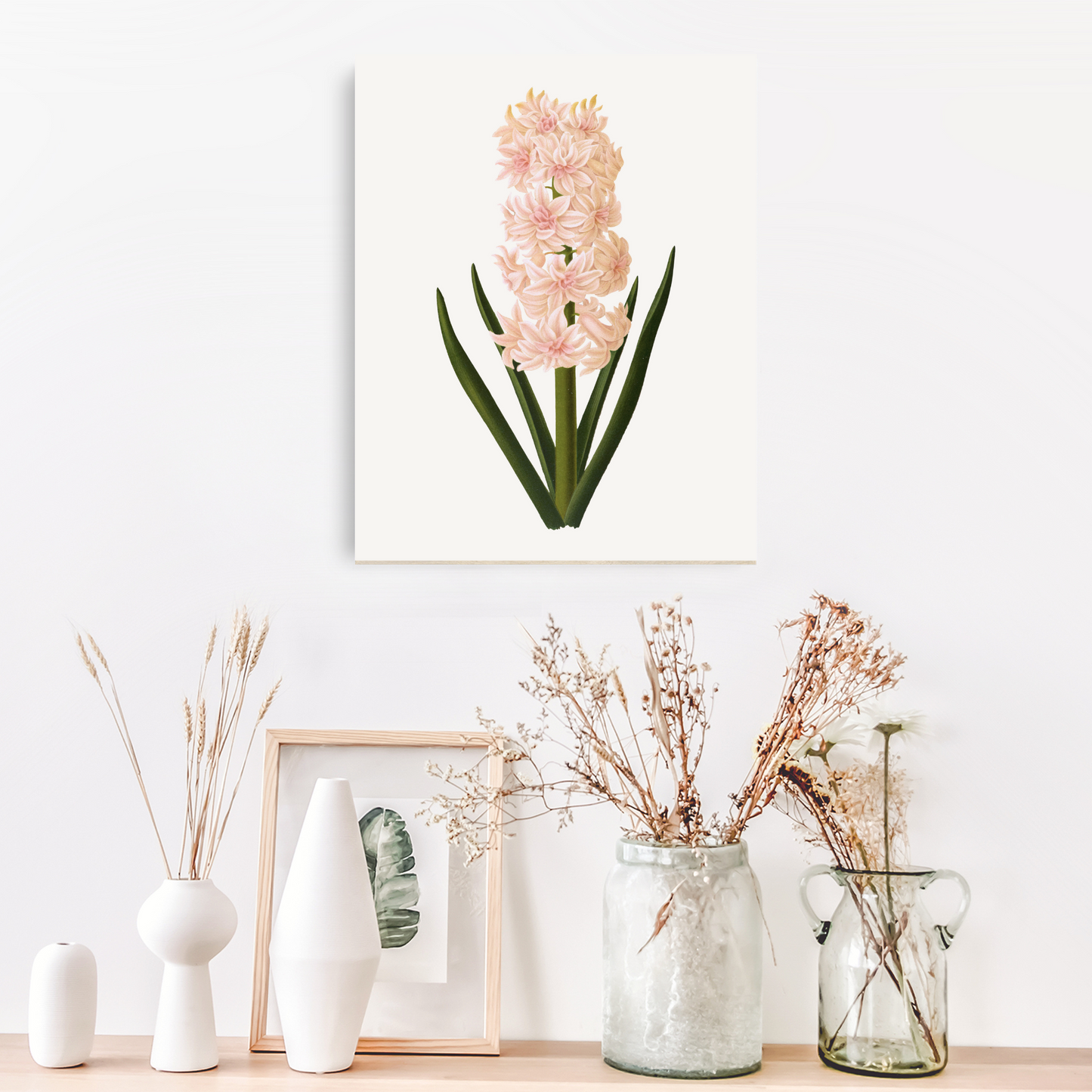 Botanical Pink Hyacinth Watercolor Print