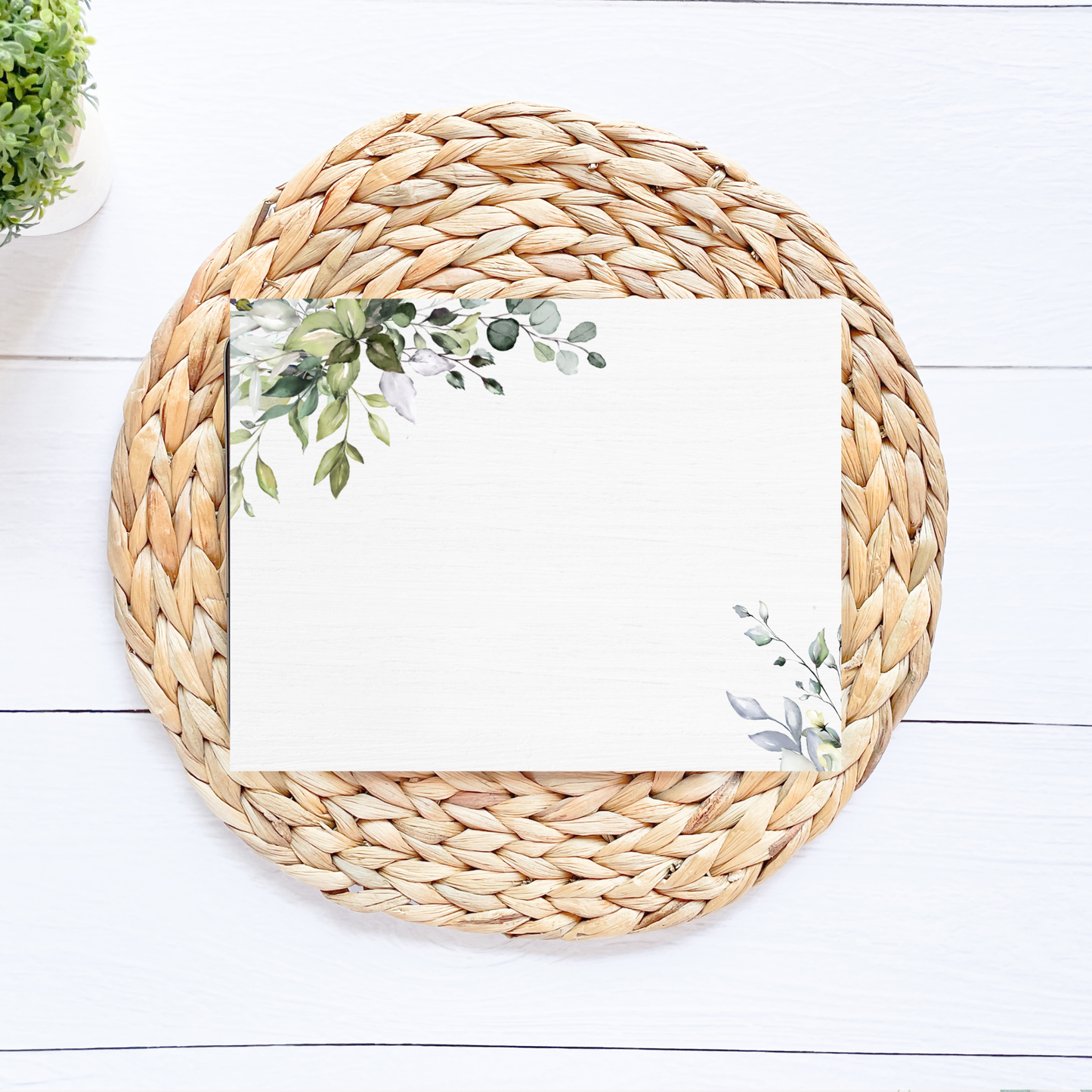 Lush Greenery Flat Note Card Set