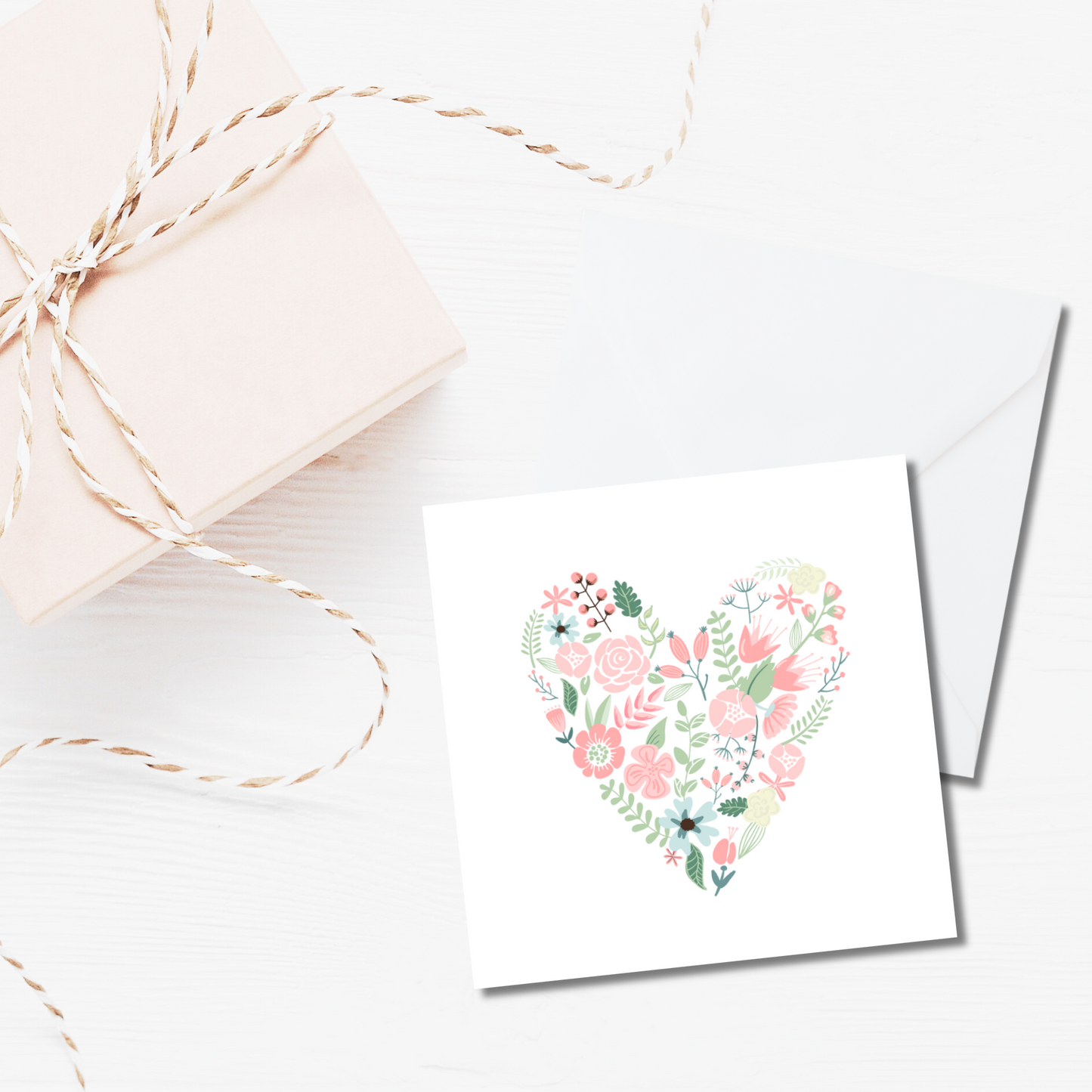Floral Heart Gift Enclosure Card