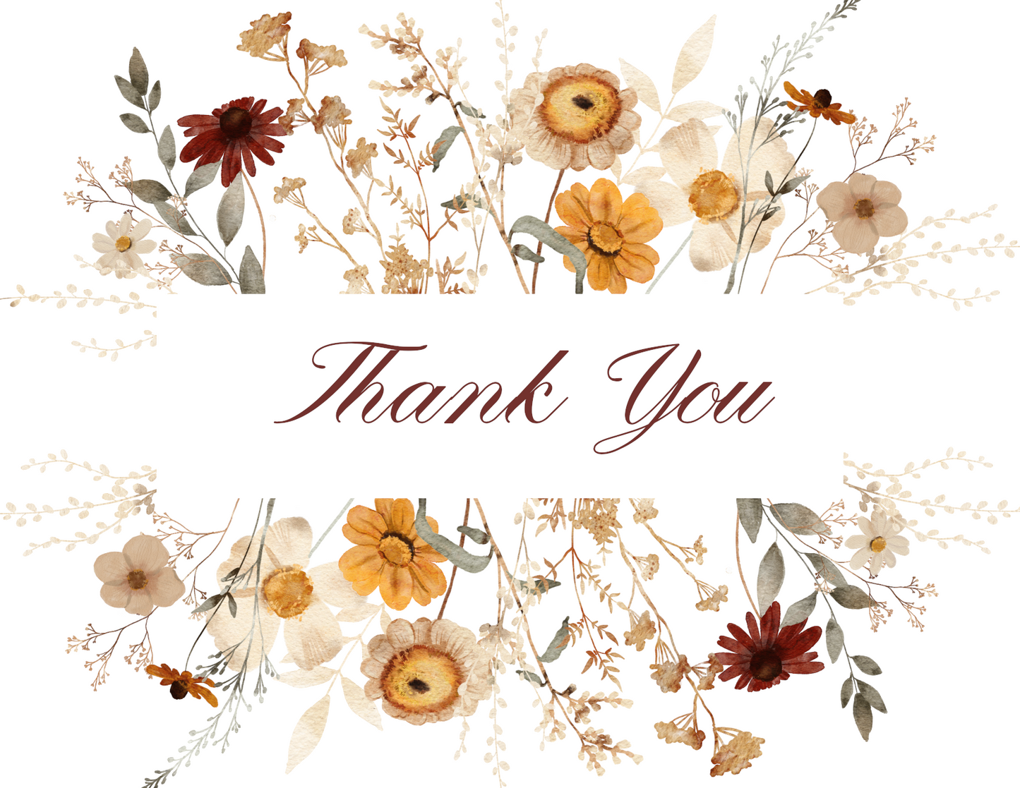 Autumn Floral Frame Notes