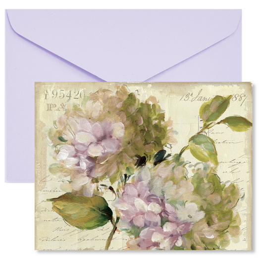 French Postcard Hydrangea Note Cards