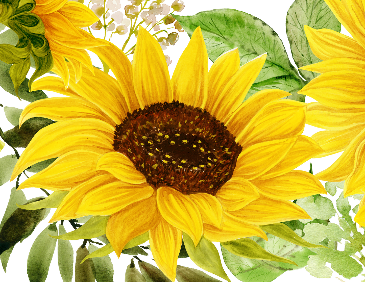 Bold Sunflower Watercolor Note Cards