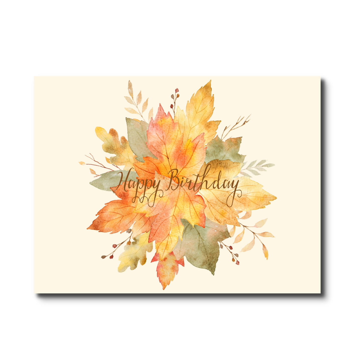 Autumn Leaves Birthday Card