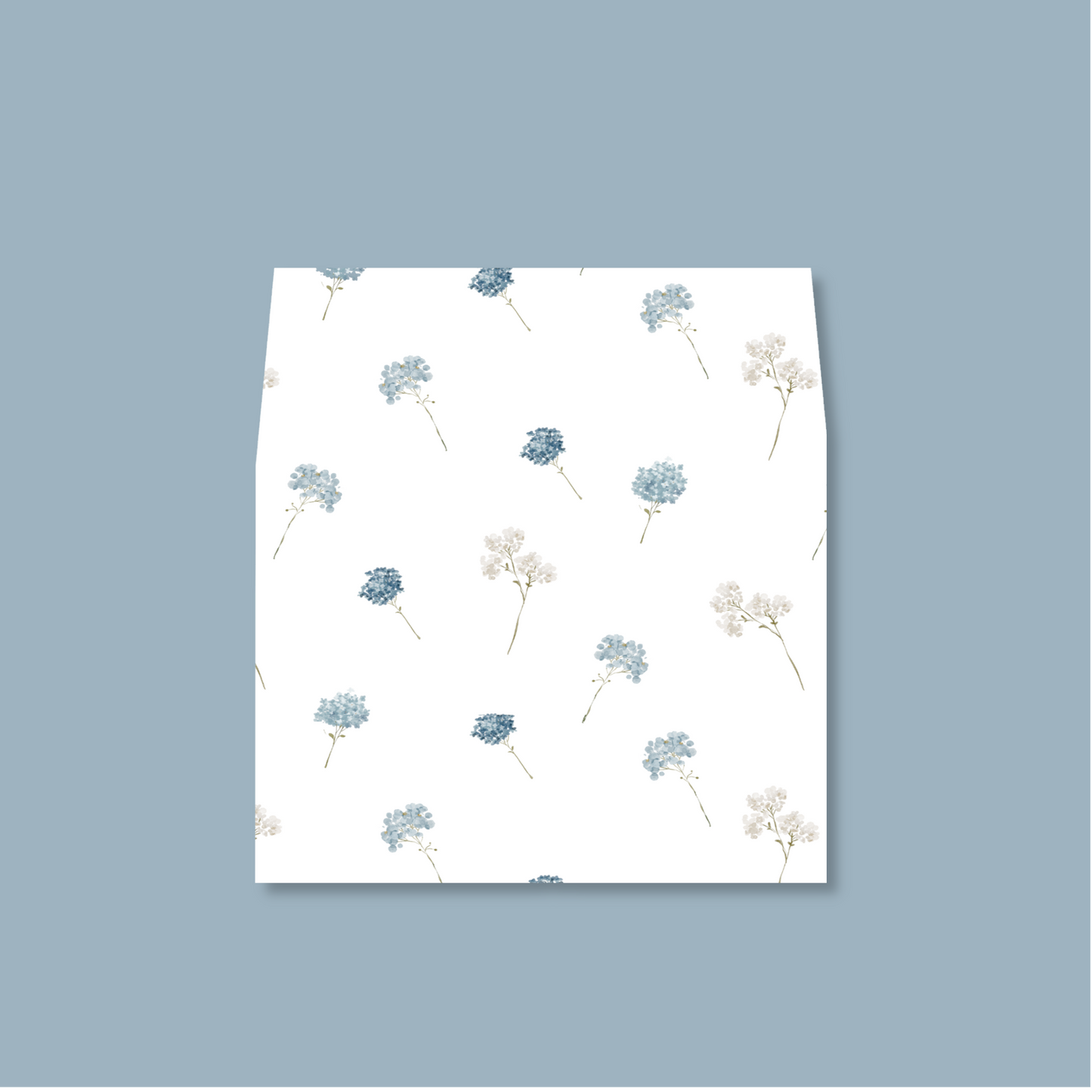 Digital Blue Floral Envelope Liners