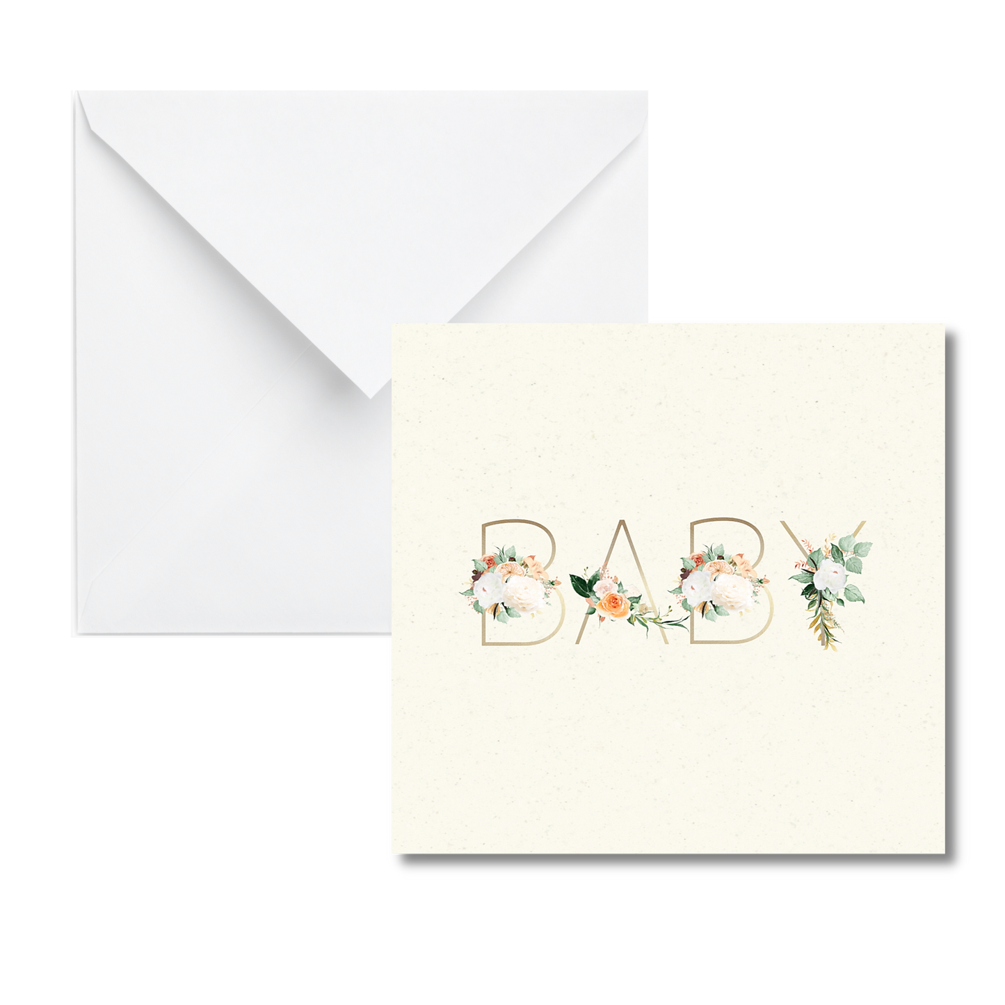Floral Letters BABY Gift Enclosure Card