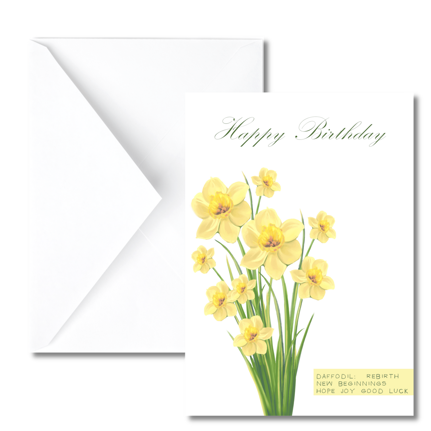 March Birth Flower Birthday Card