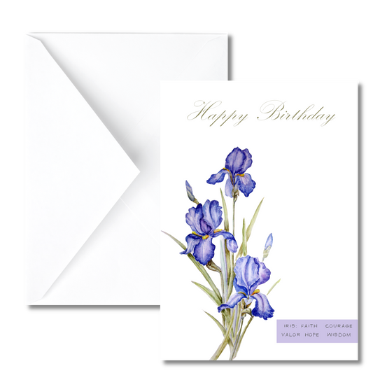 February Birth Flower Birthday Card