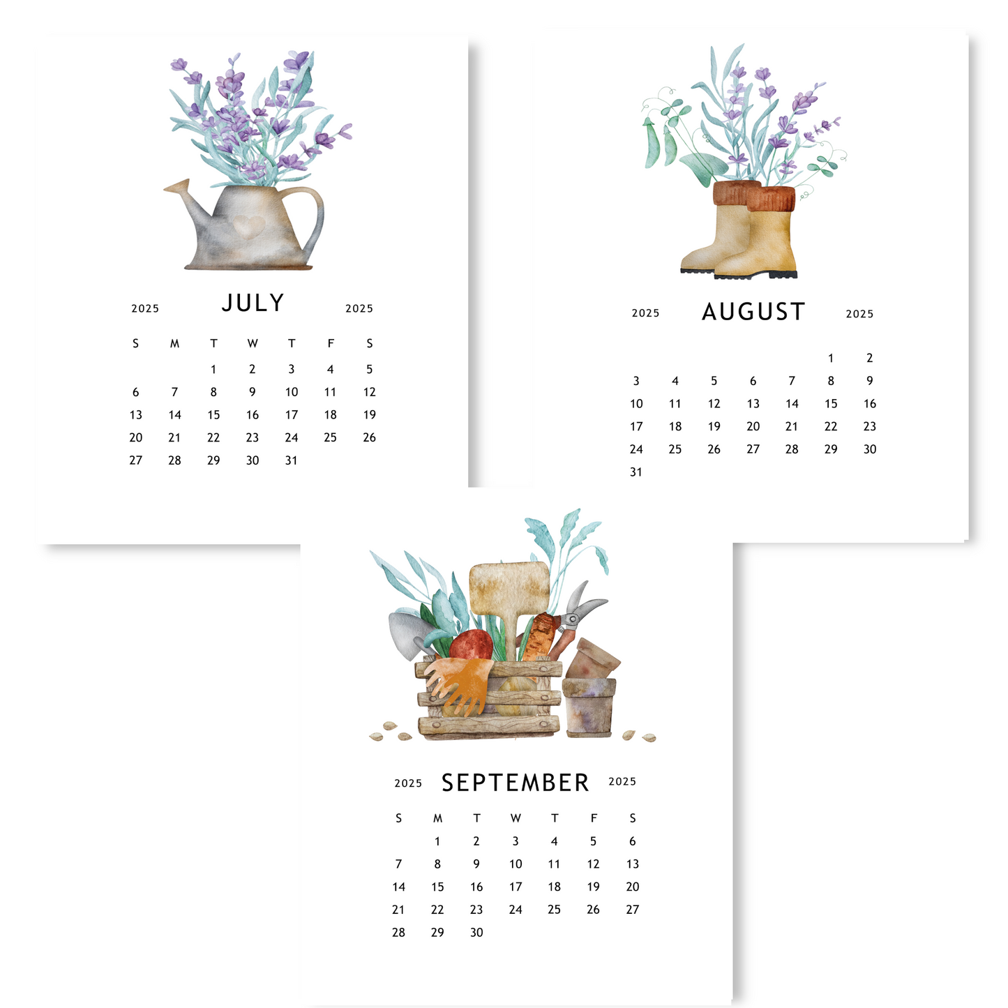 2025 Lavender Garden Calendar