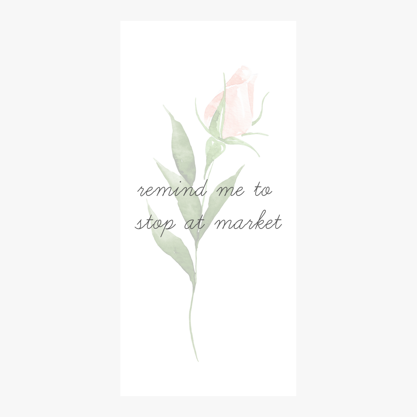 Opaque Rosebud Long Note Pad