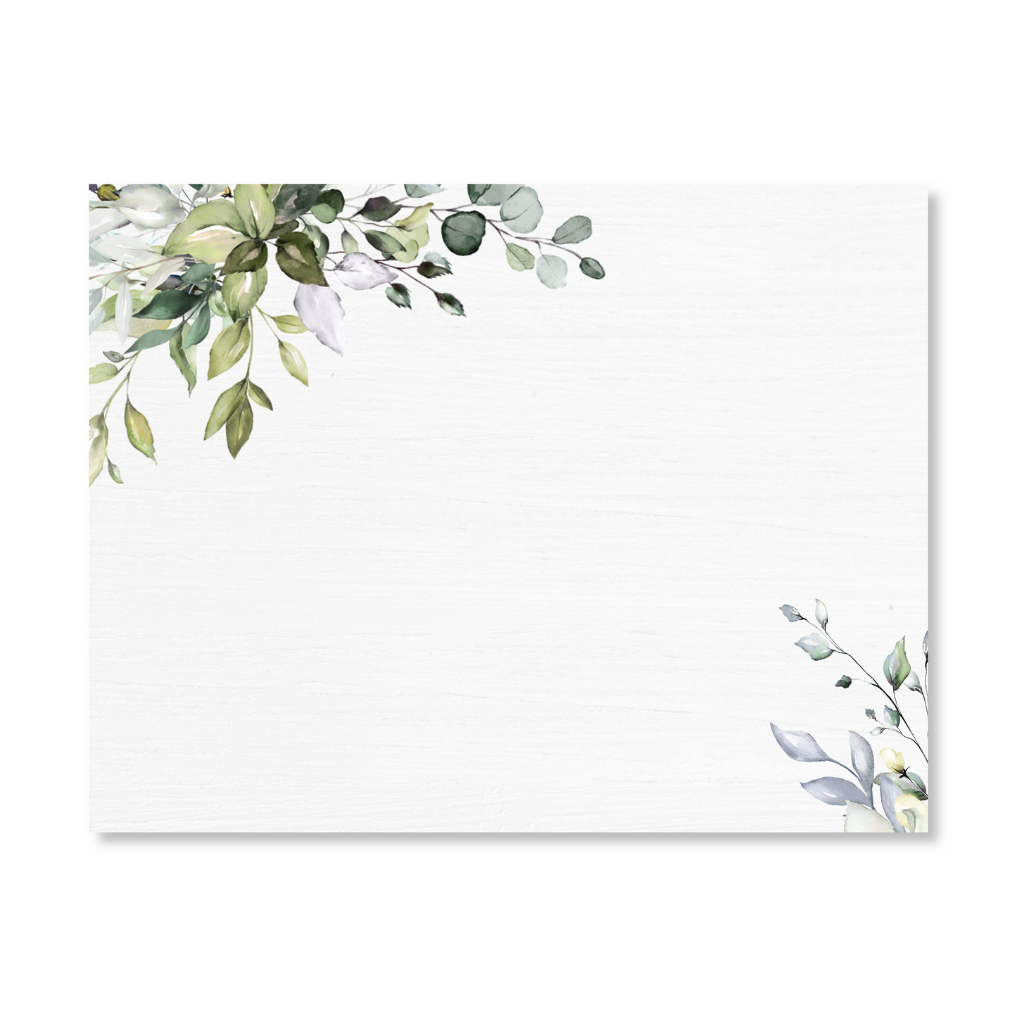 Lush Greenery Flat Note Card Set