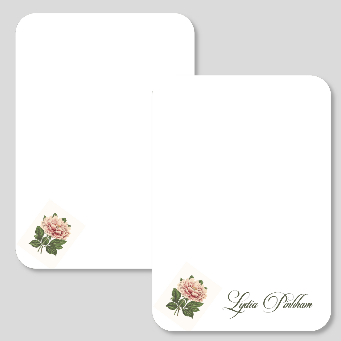 Vintage Peony Mini Note Card
