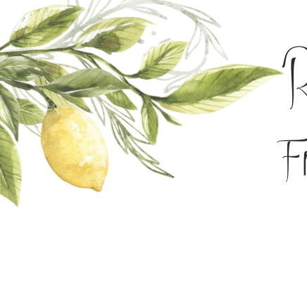Printed Lemons Recipe Card