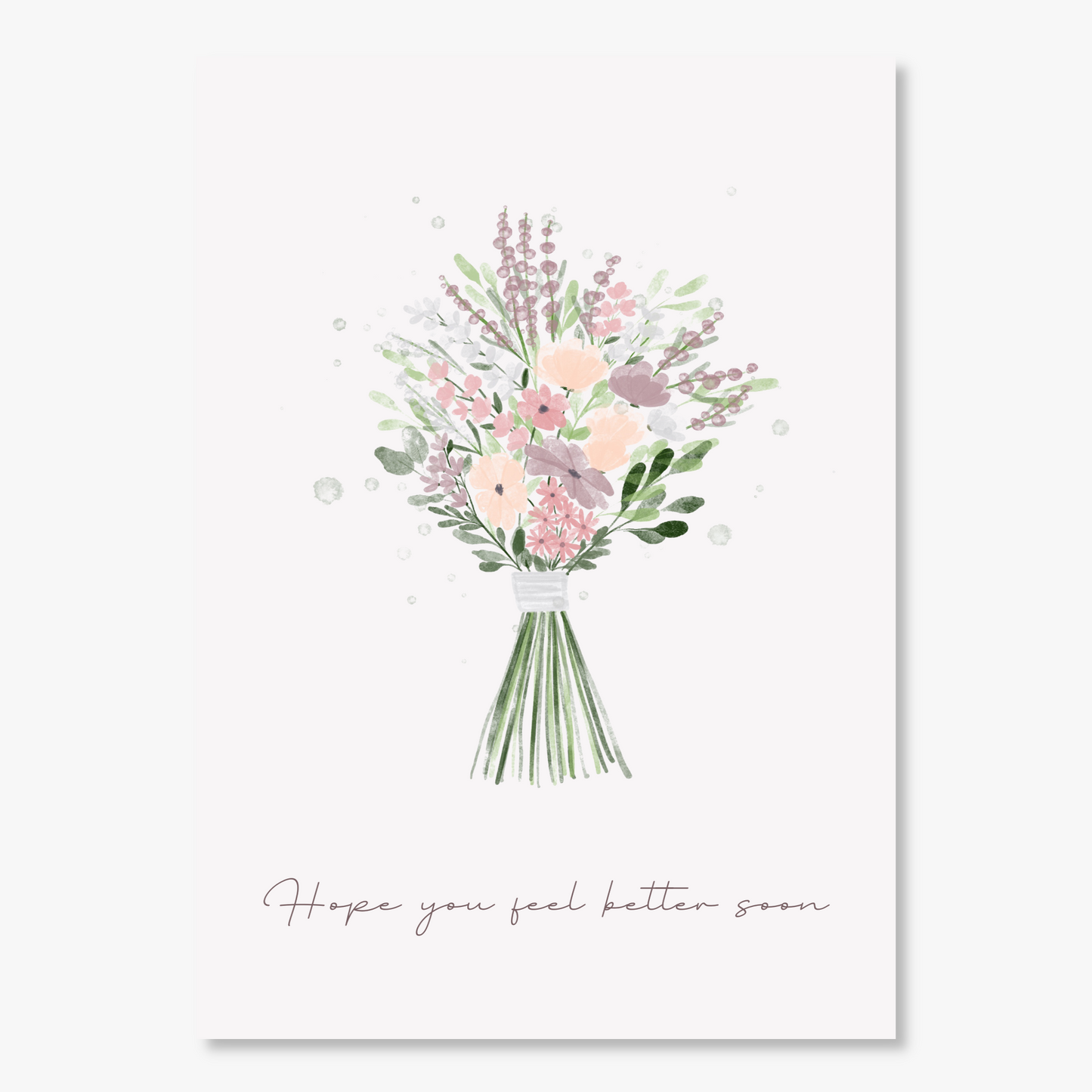 Floral Bouquet Get Well Card