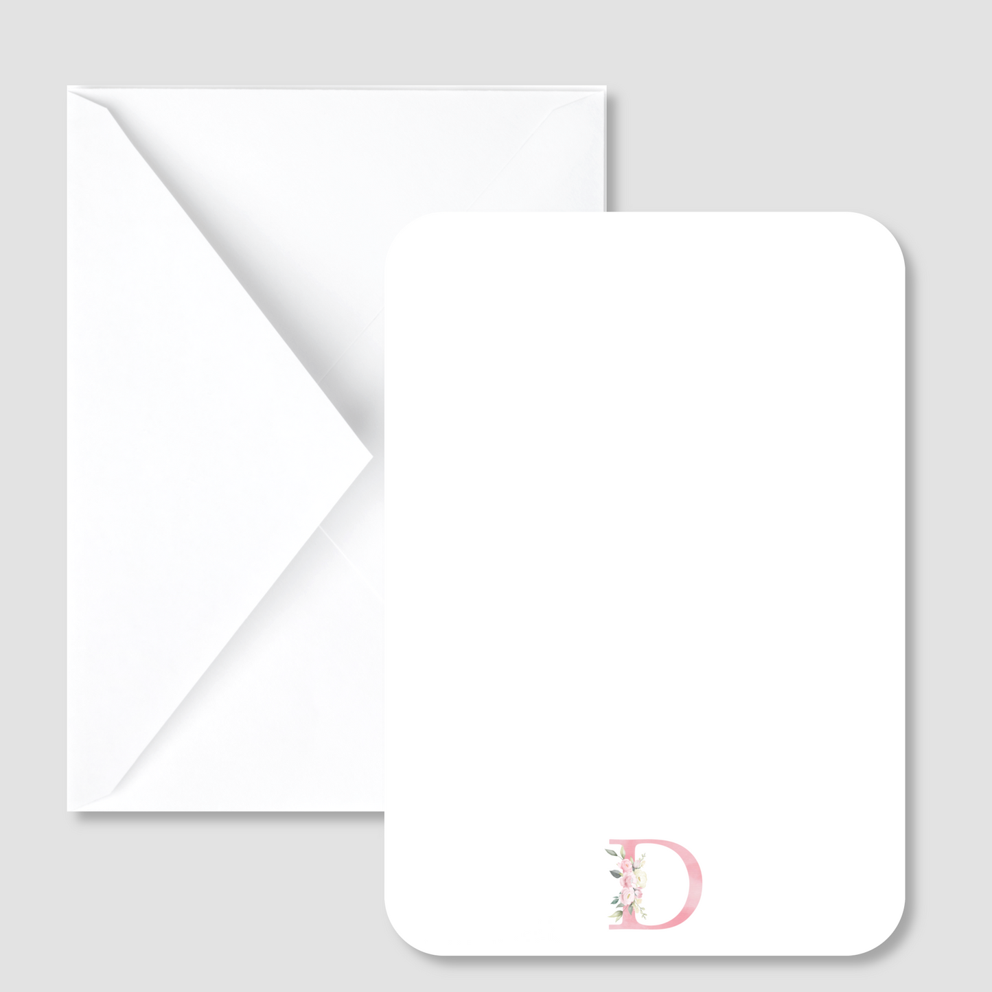 Floral Accent Monogrammed Mini Note