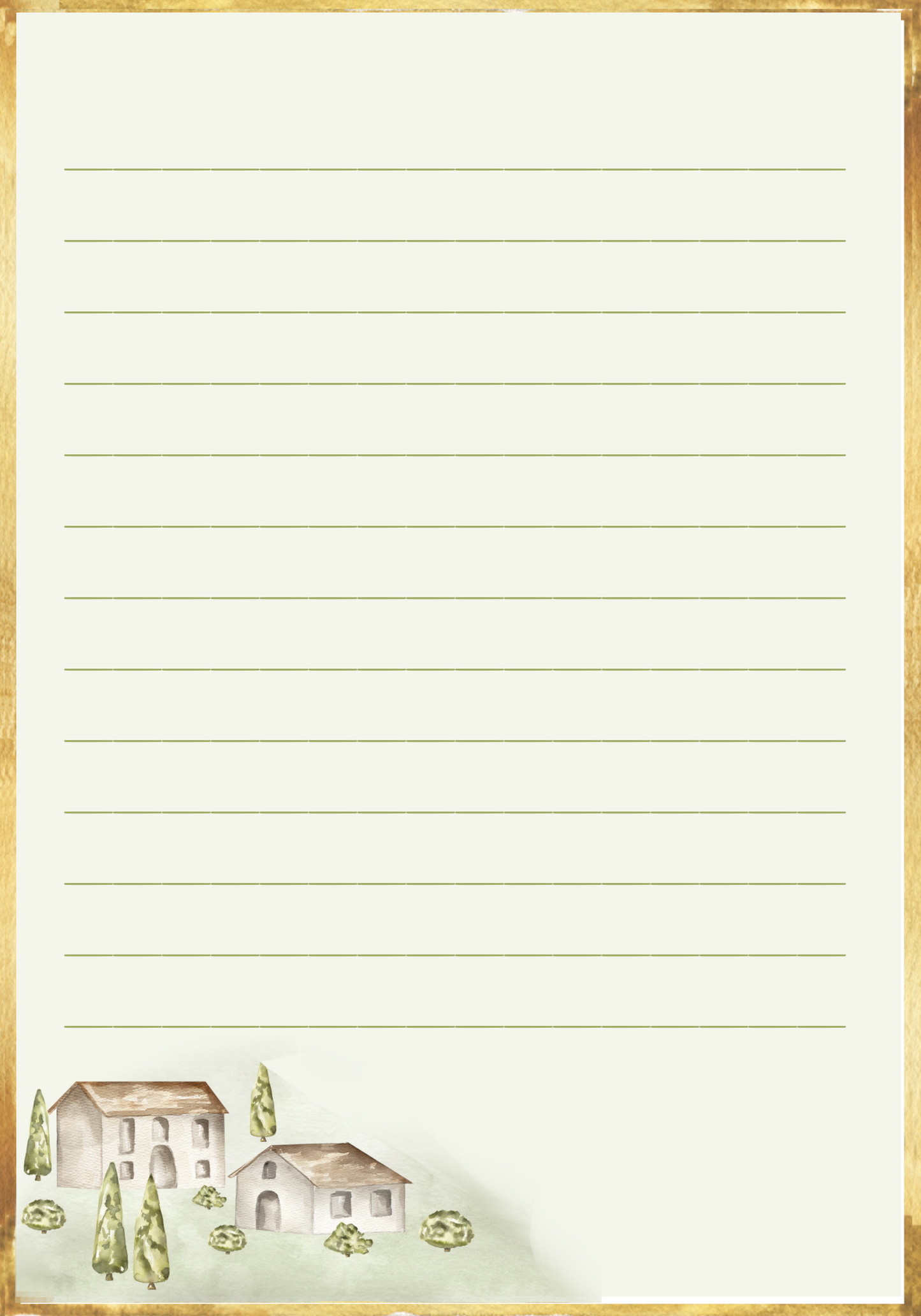 Tuscan Scene Watercolor Note Pad