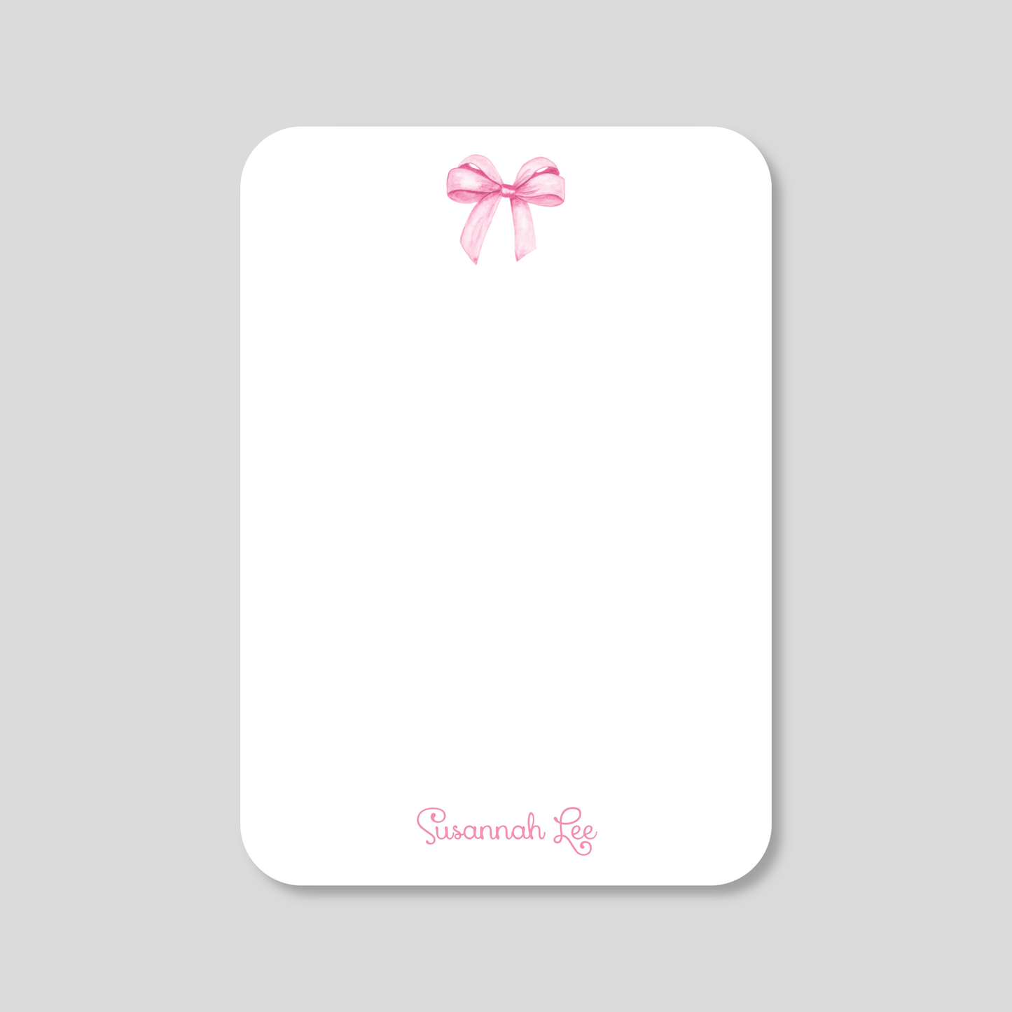 Pink Bow Mini Note Cards