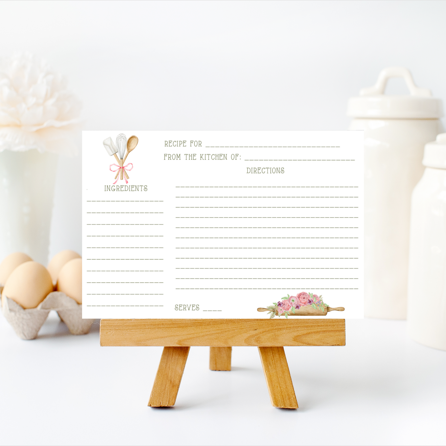 Baking Utensils Recipe Card