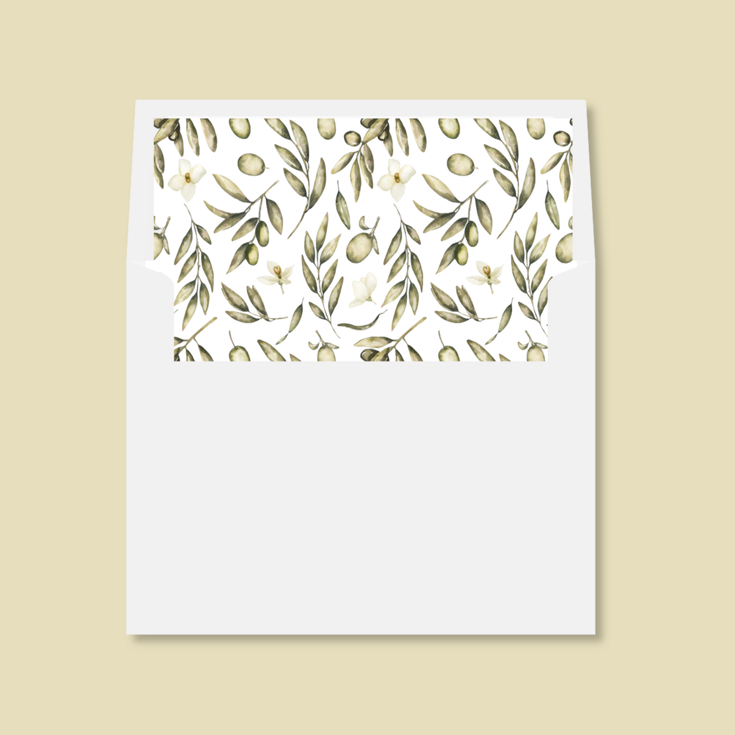 Watercolor Olives Envelope Liners