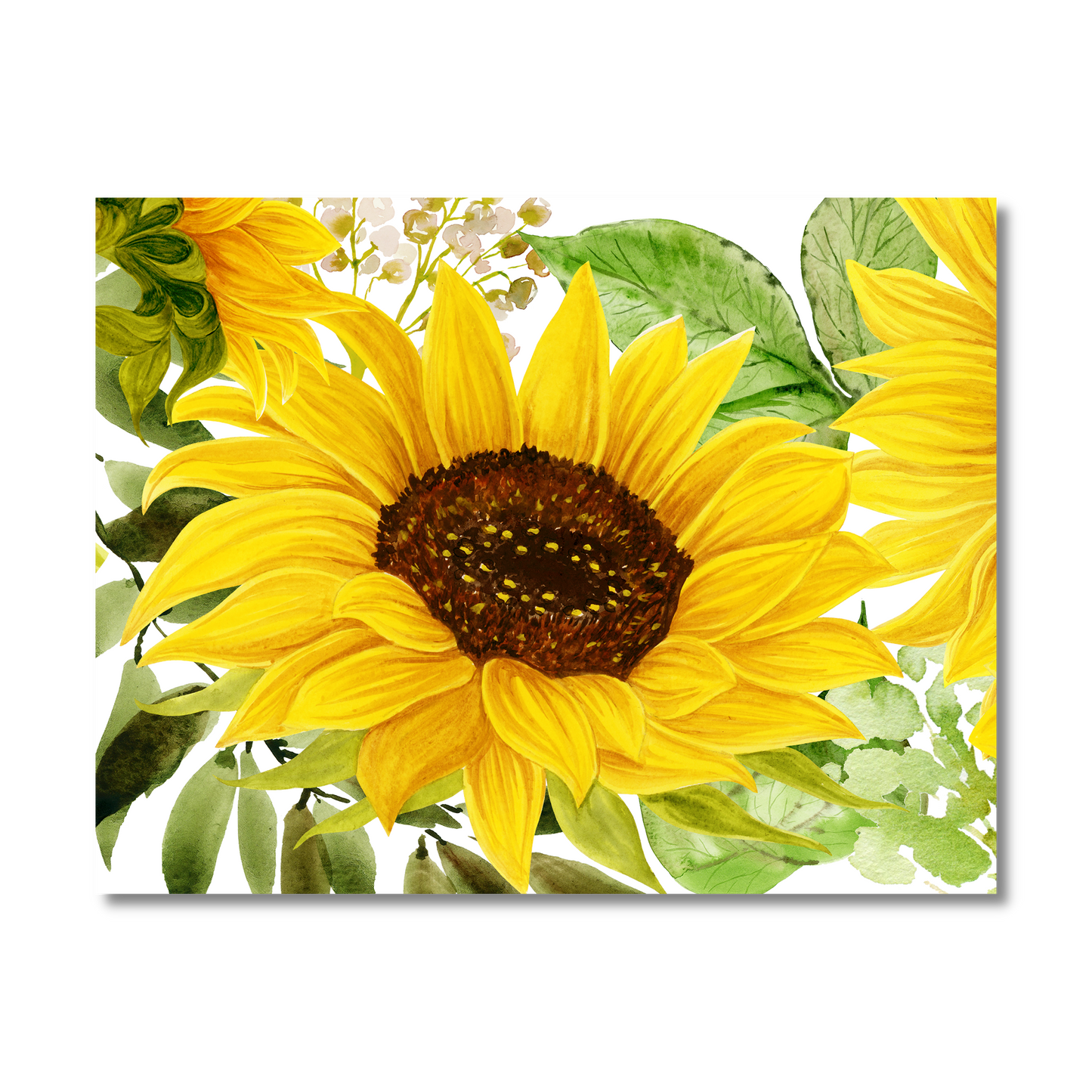 Bold Sunflower Watercolor Note Cards