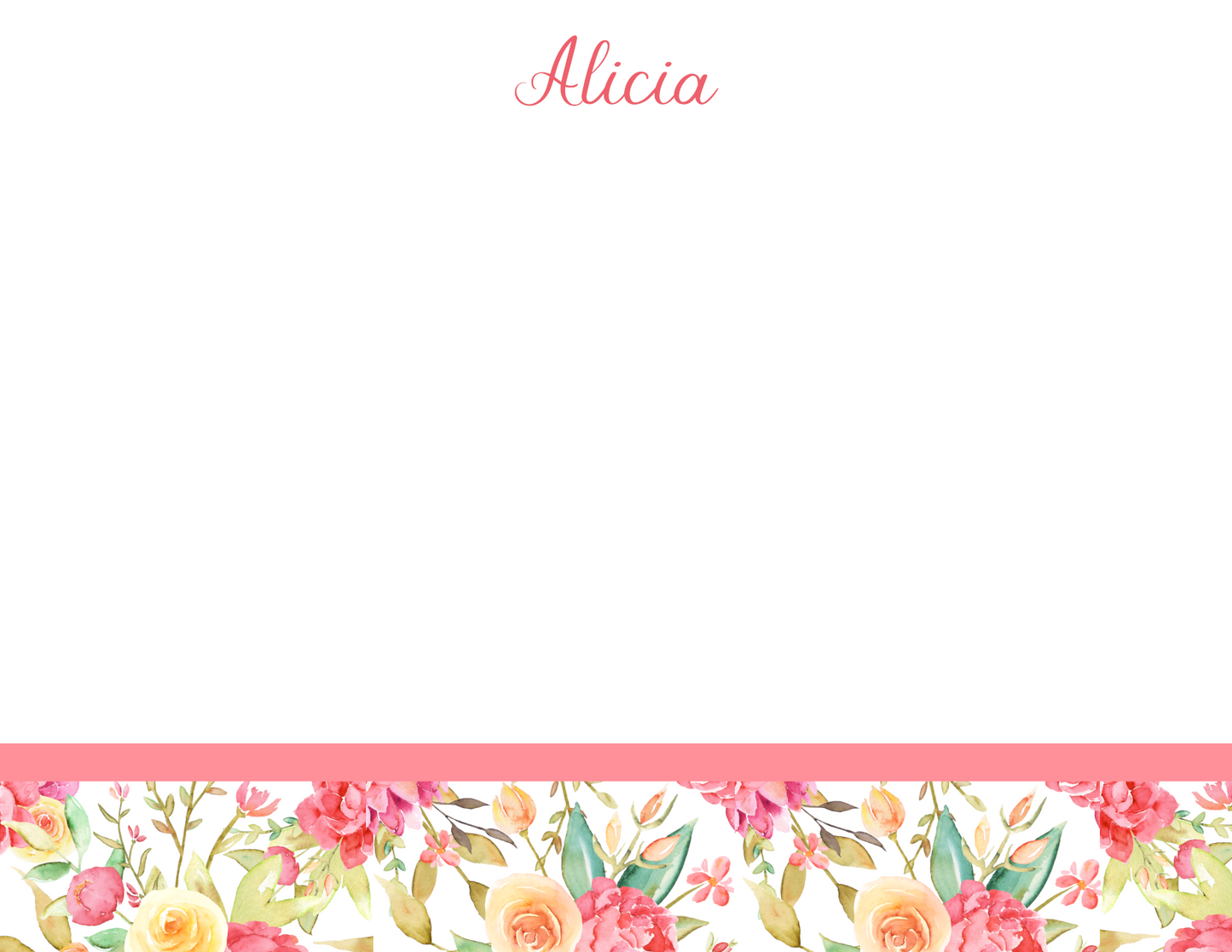 English Floral Garden Pattern Flat Notes
