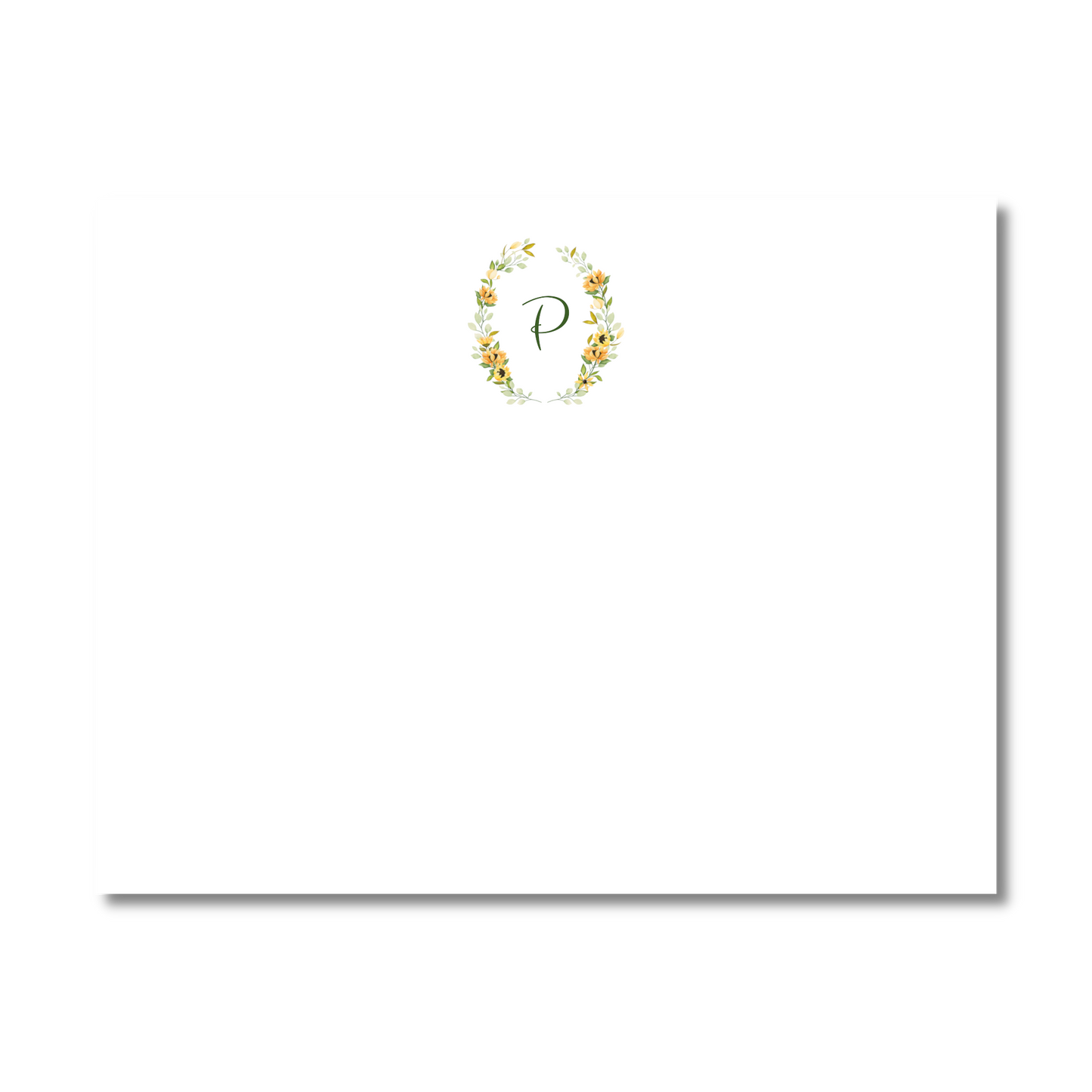Mini Sunflower Monogram Flat Notes