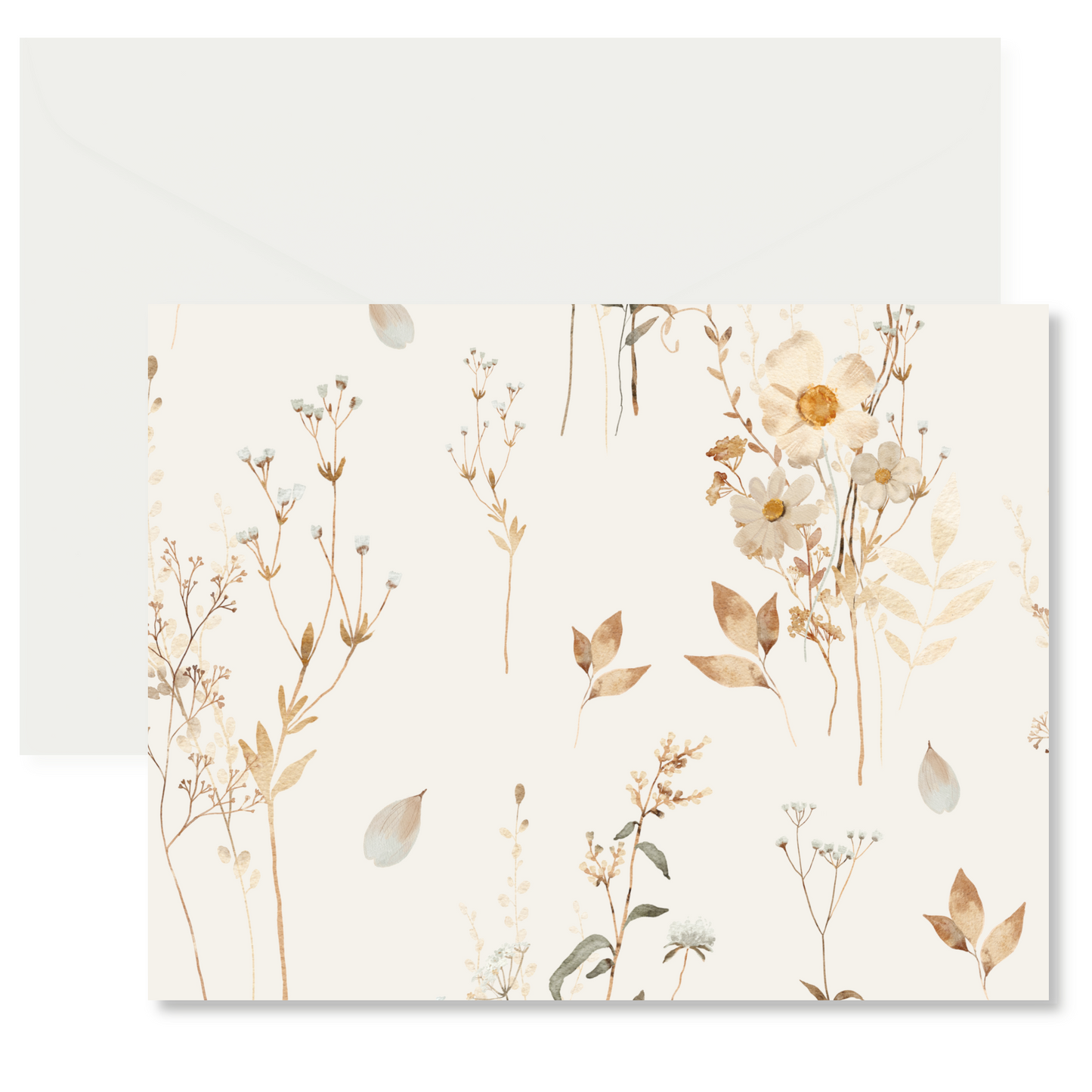 Fall Wildflowers Pattern Note Cards