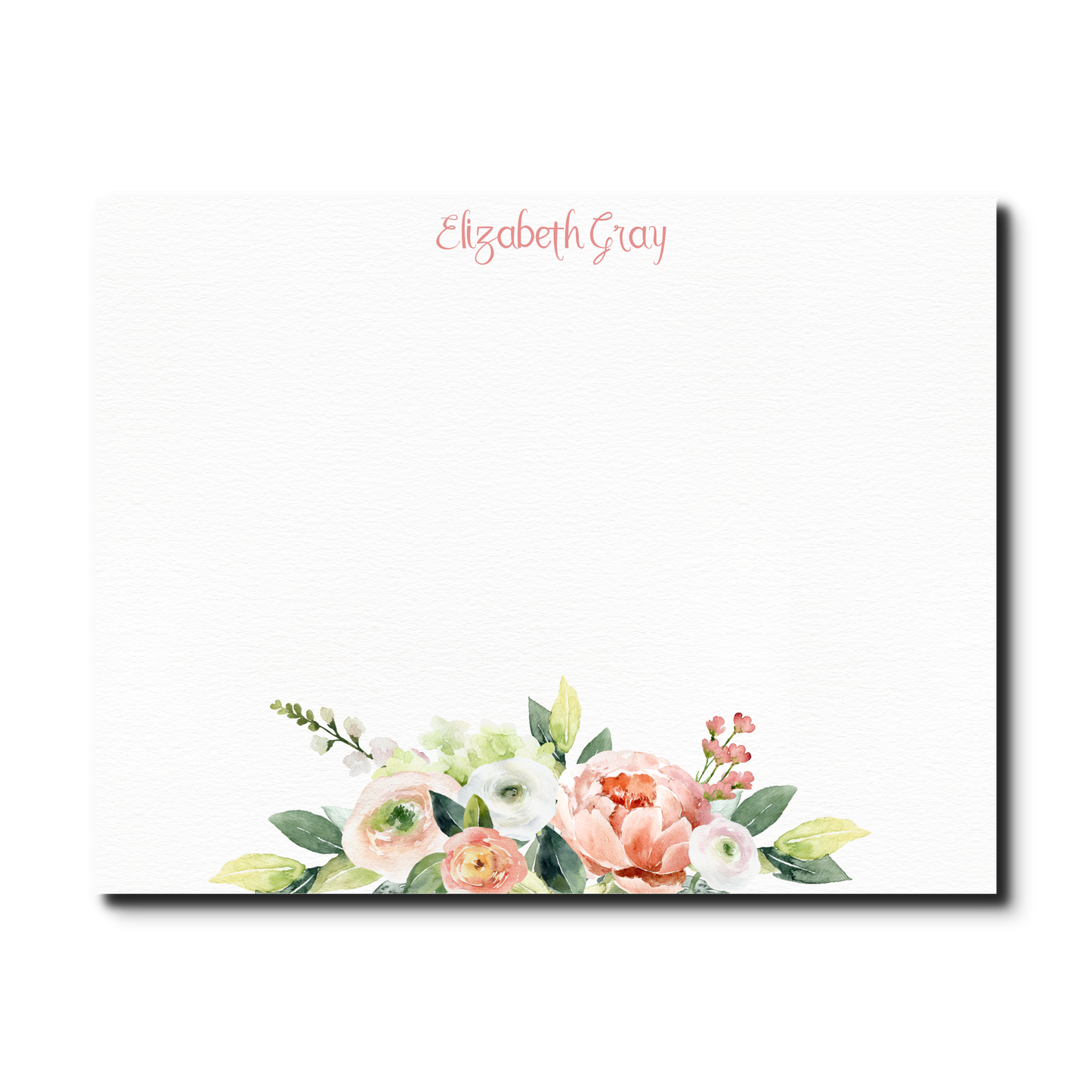Rose Arrangement Flat Note Card Set