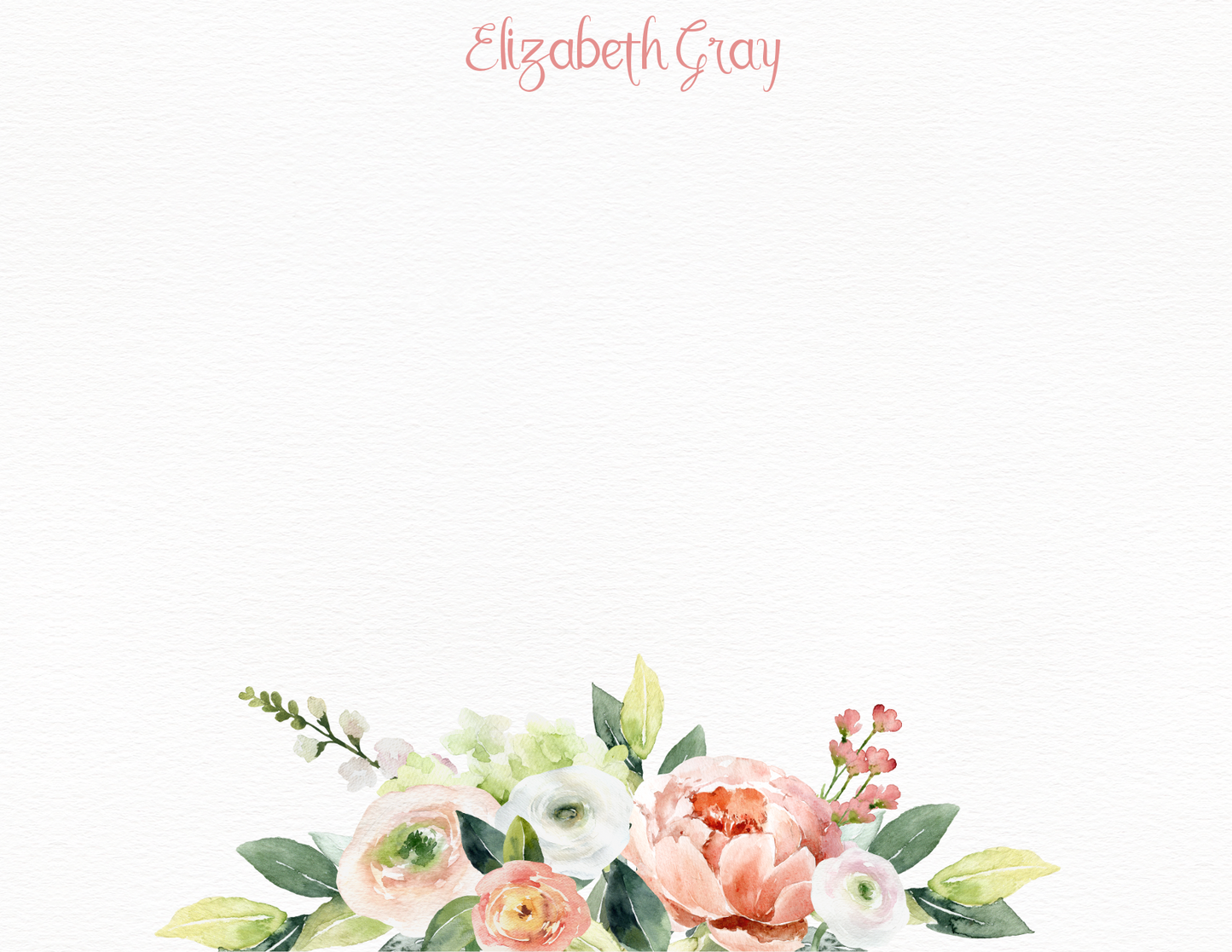 Rose Arrangement Flat Note Card Set