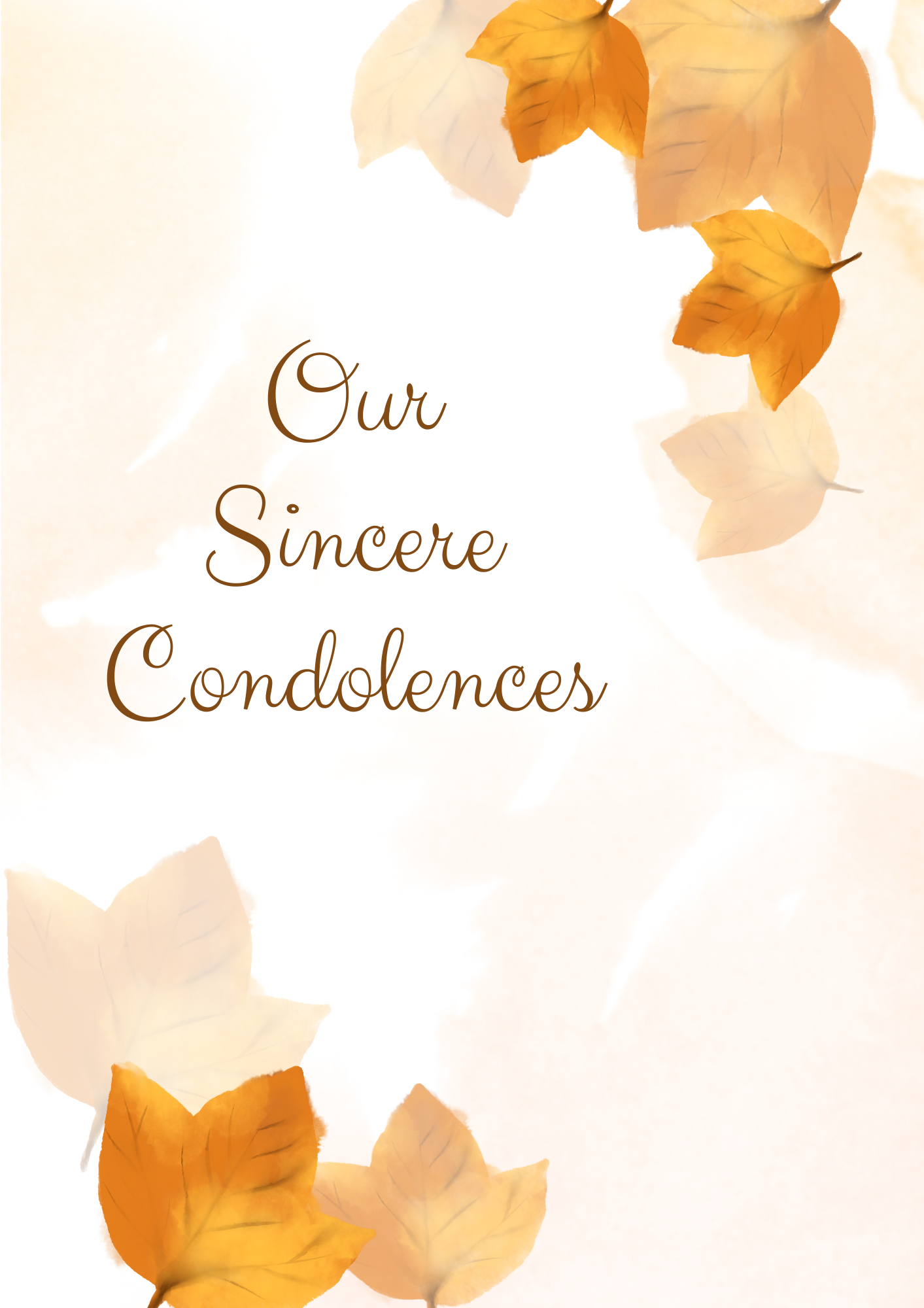 Autumn Leaves Sympathy Card