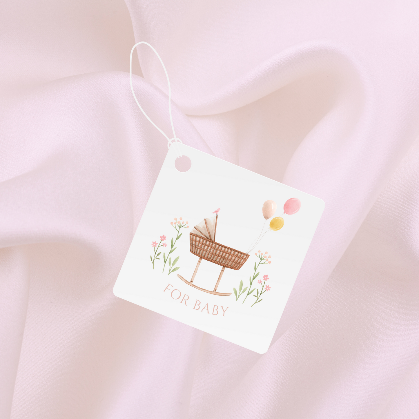 Bassinet Baby Gift Enclosure Card